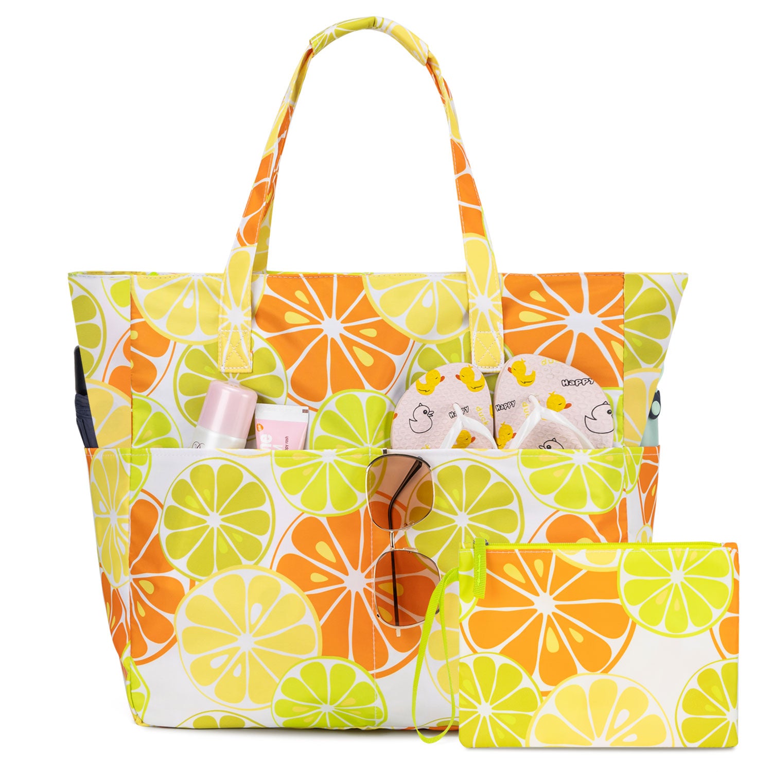 Striped Large Beach Bag Waterproof