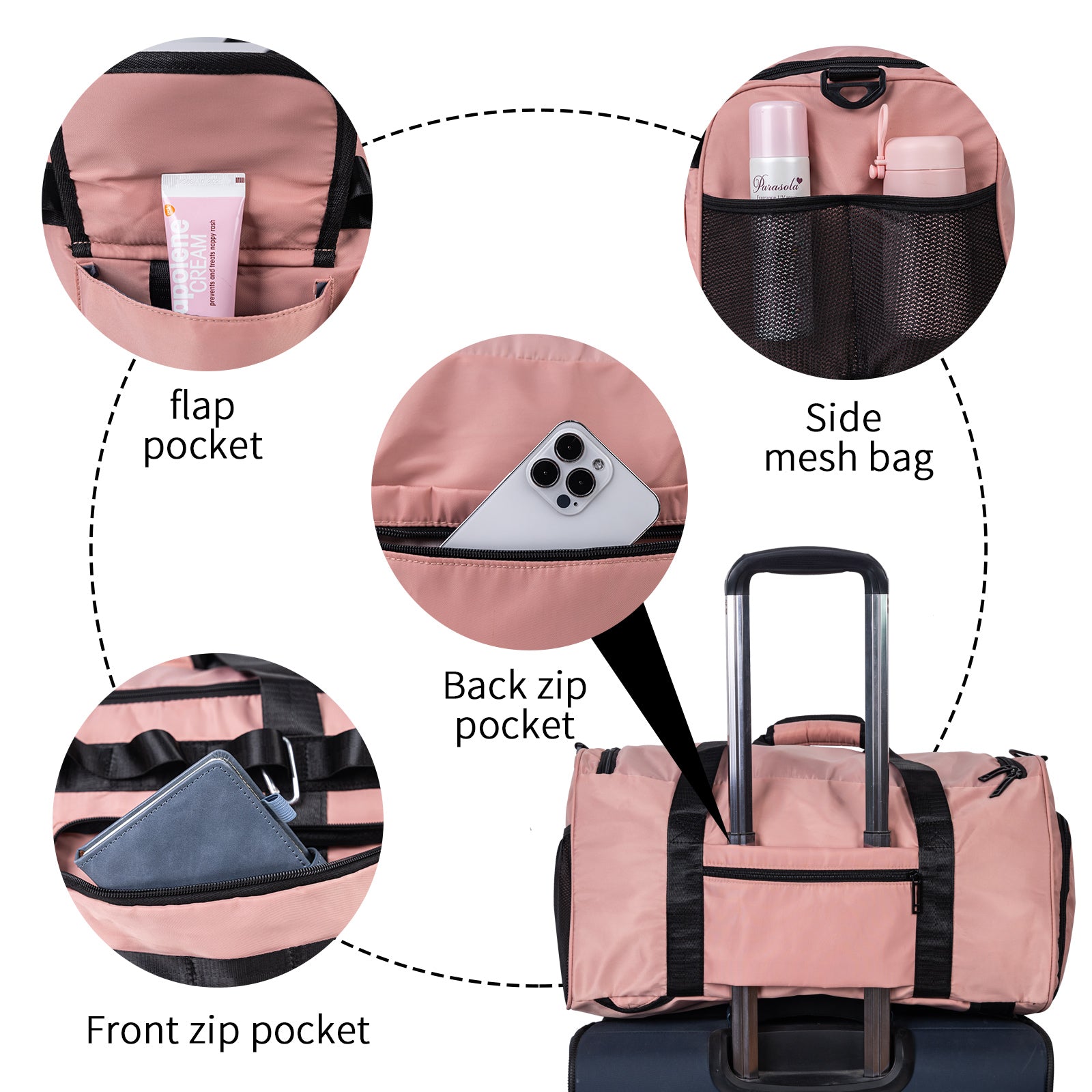 Large Capacity Weekend Travel Bag Handbag Backpack