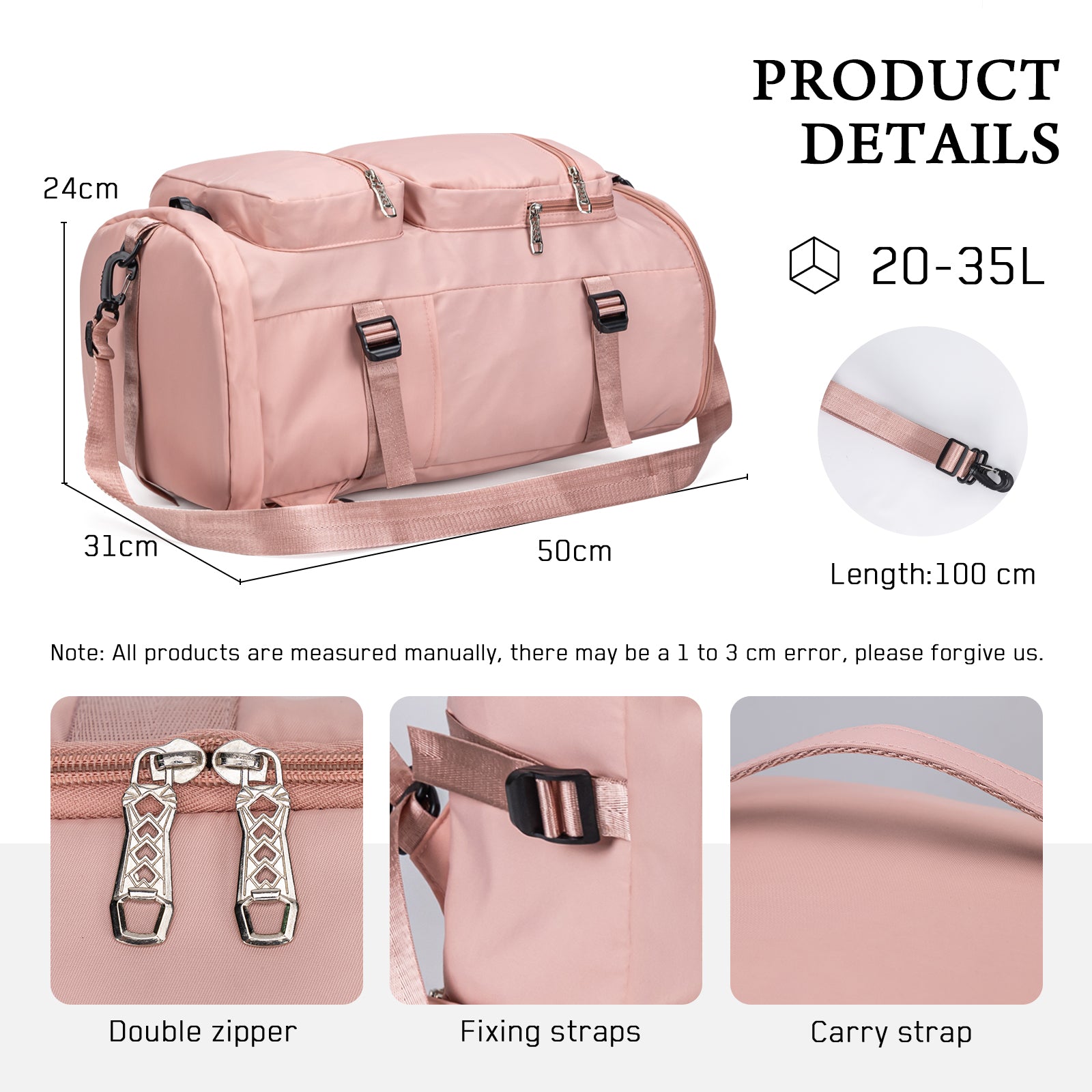 Large Capacity Versatile Duffle Bag Travel Backpack and Gym Bag