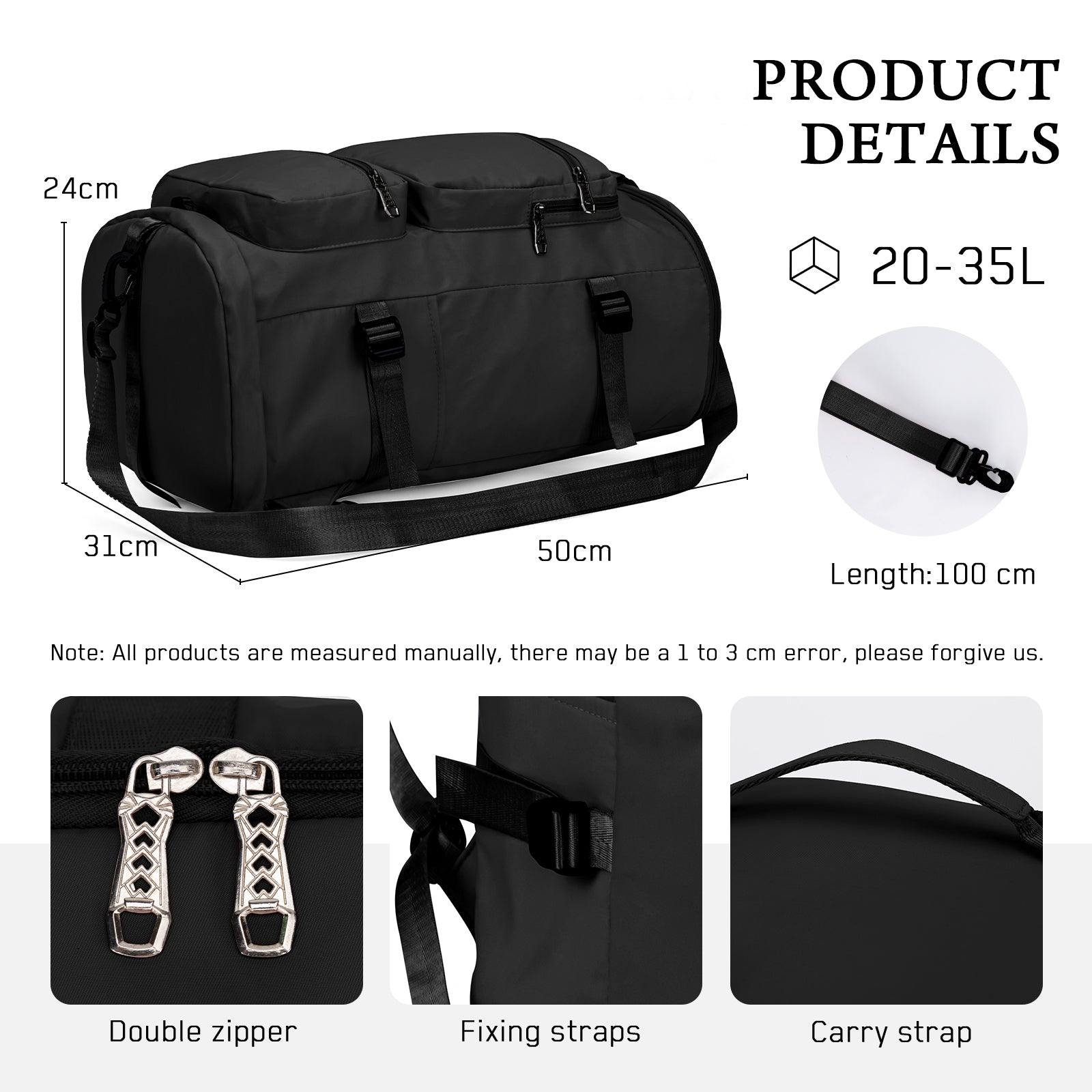 Large Capacity Versatile Duffle Bag Travel Backpack and Gym Bag