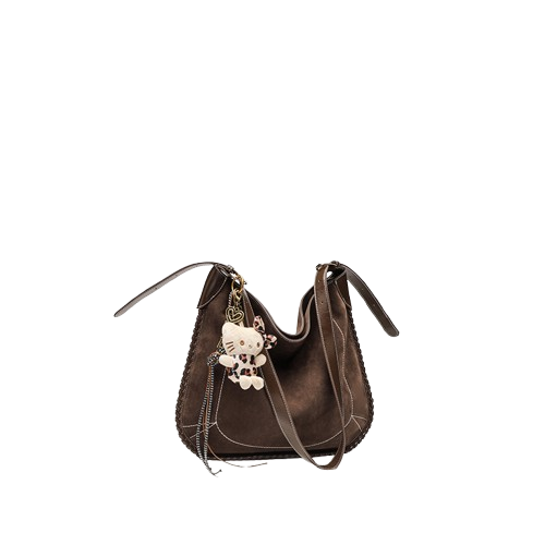 Frosted Leather Slouchy Tote Bag