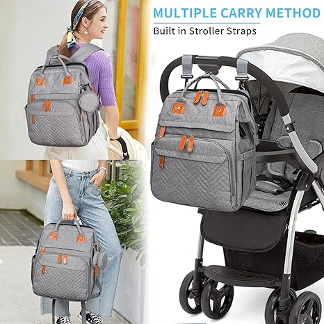 Diaper Bag Backpack with Detachable Changing Station, Large Capacity Baby Diaper Bags for Boys & Girls