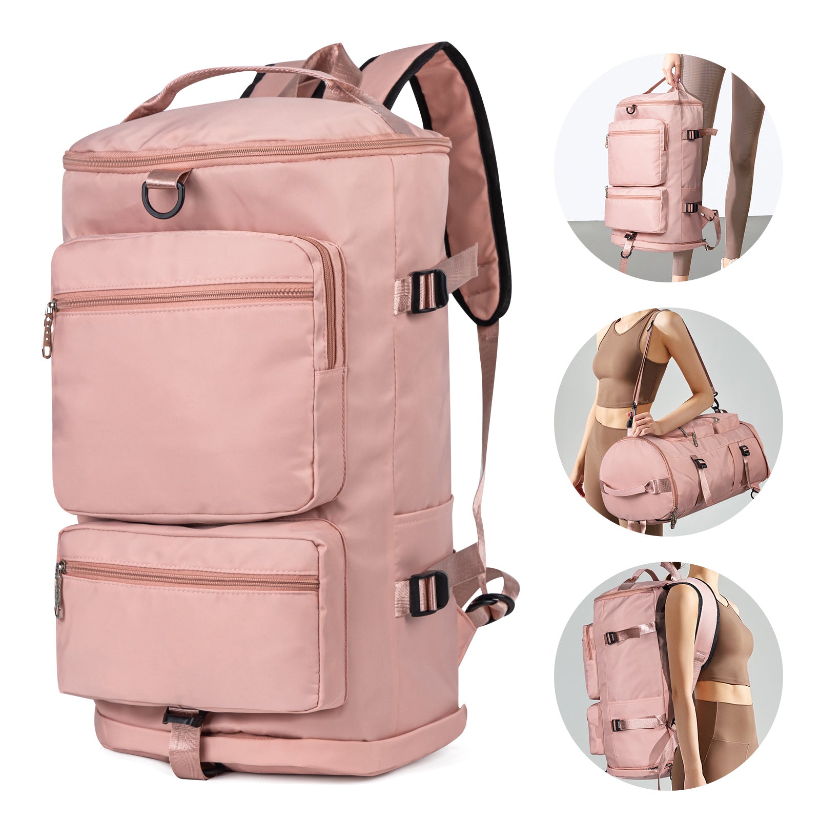 Large Capacity Versatile Duffle Bag Travel Backpack and Gym Bag