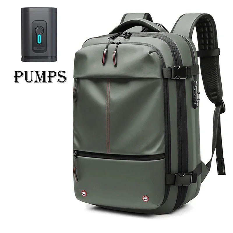 Airback 60L Travel Backpack - Vacuum Compression Design,Expandable, Waterproof, Anti - Theft - Greentaya