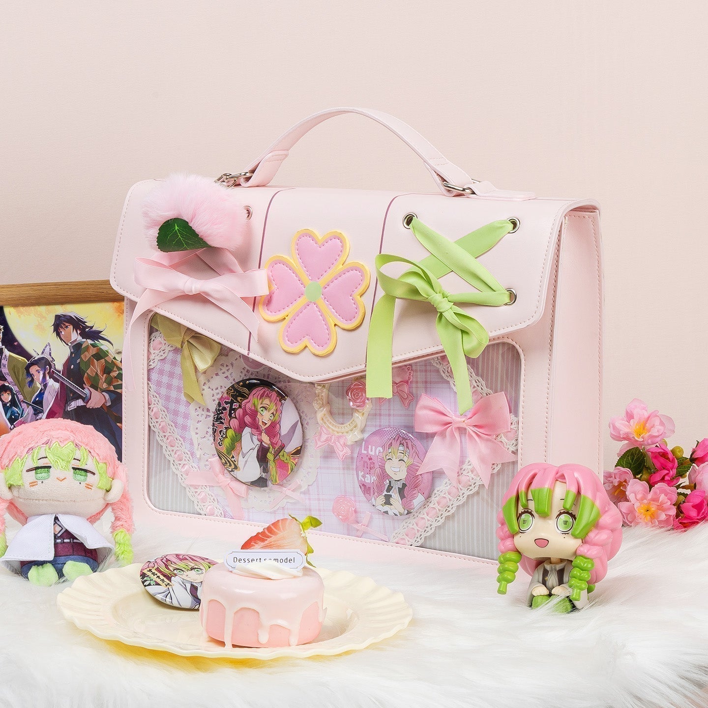Mitsuri Kanroji Ita Bag – Sakura Love Song Pink Ita Bag for Demon Slayer Fans