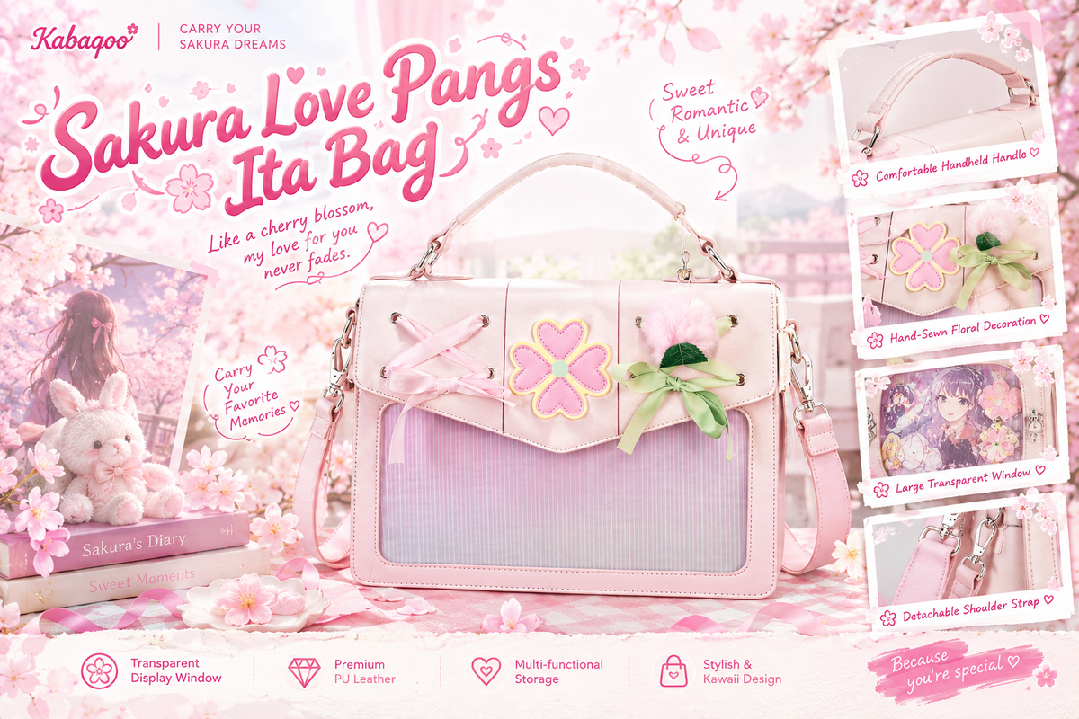 Mitsuri Kanroji Ita Bag | Pink Sakura Ita Bag | Kabaqoo