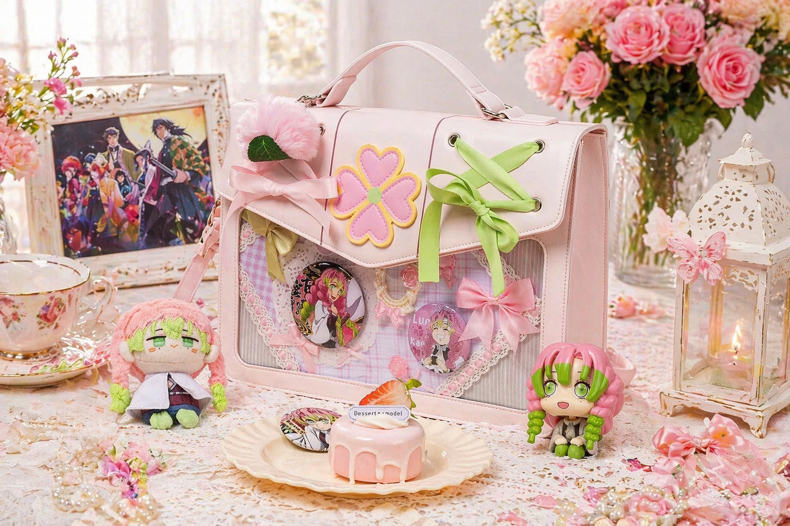 Mitsuri Kanroji Ita Bag – Sakura Love Song Pink Ita Bag for Demon Slayer Fans