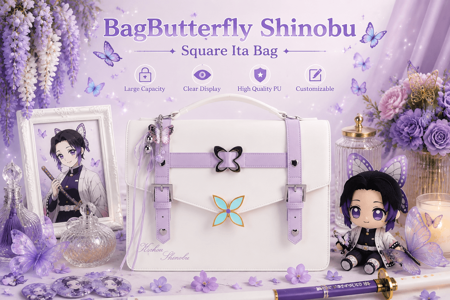 What Makes the Butterfly Shinobu Square Ita Bag Stand Out?