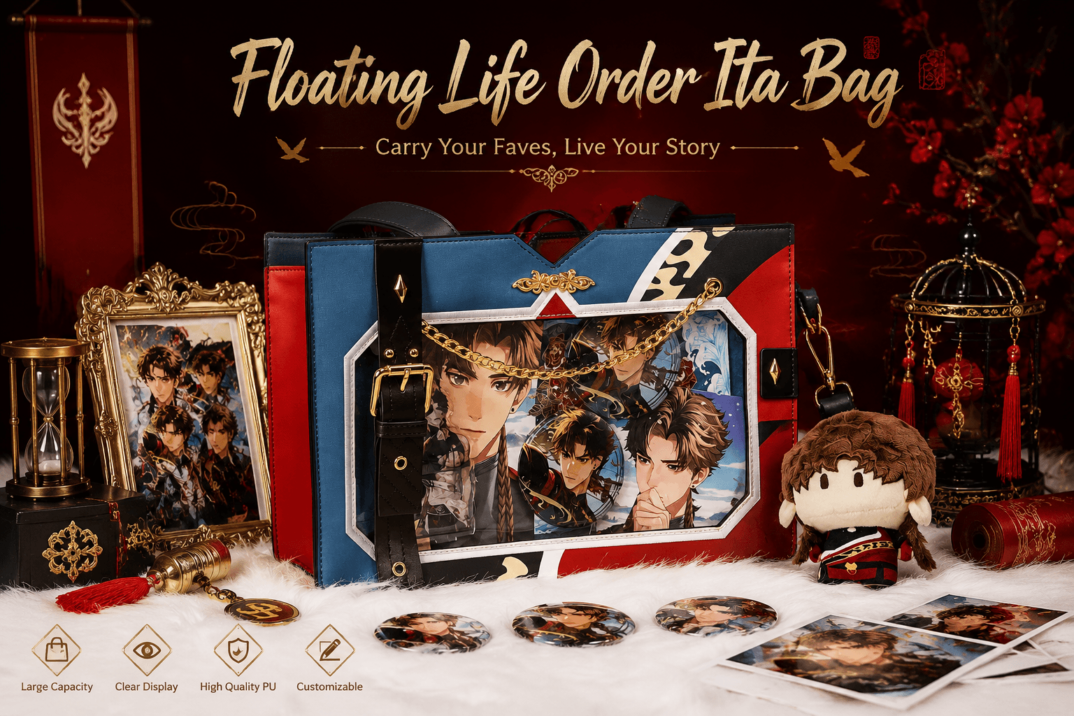 Ethereal Elegance: Showcase Your Enamel Pins with the Floating Life Order Ita Bag