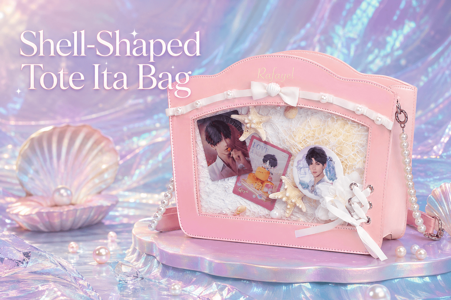 Where Magic Meets the Deep: Elevate Your Pin Display with the Shell-Shaped Tote Ita Bag