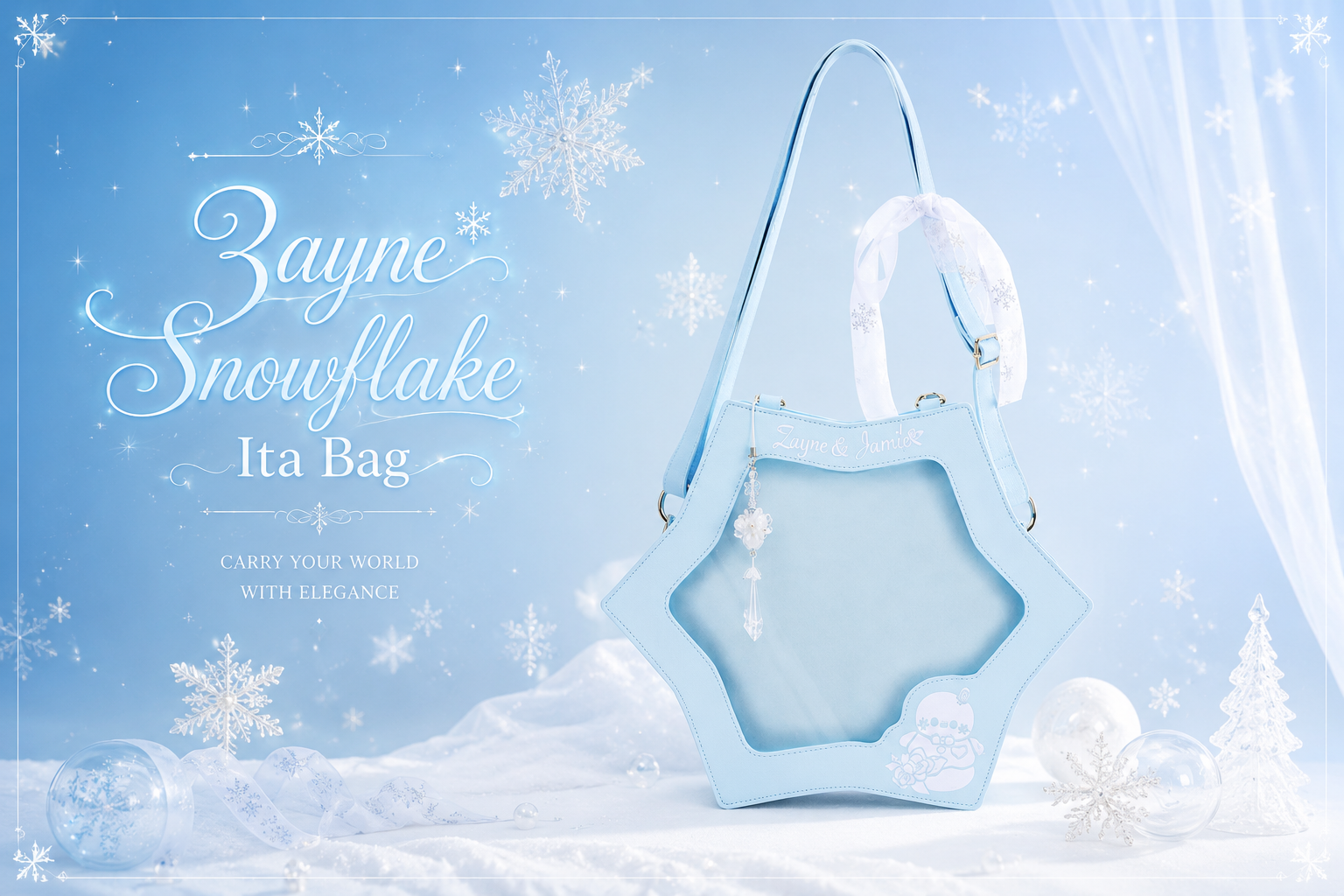 Frost, Jasmine, and Forever: Capture His Icy Elegance with the Zayne Snowflake Ita Bag