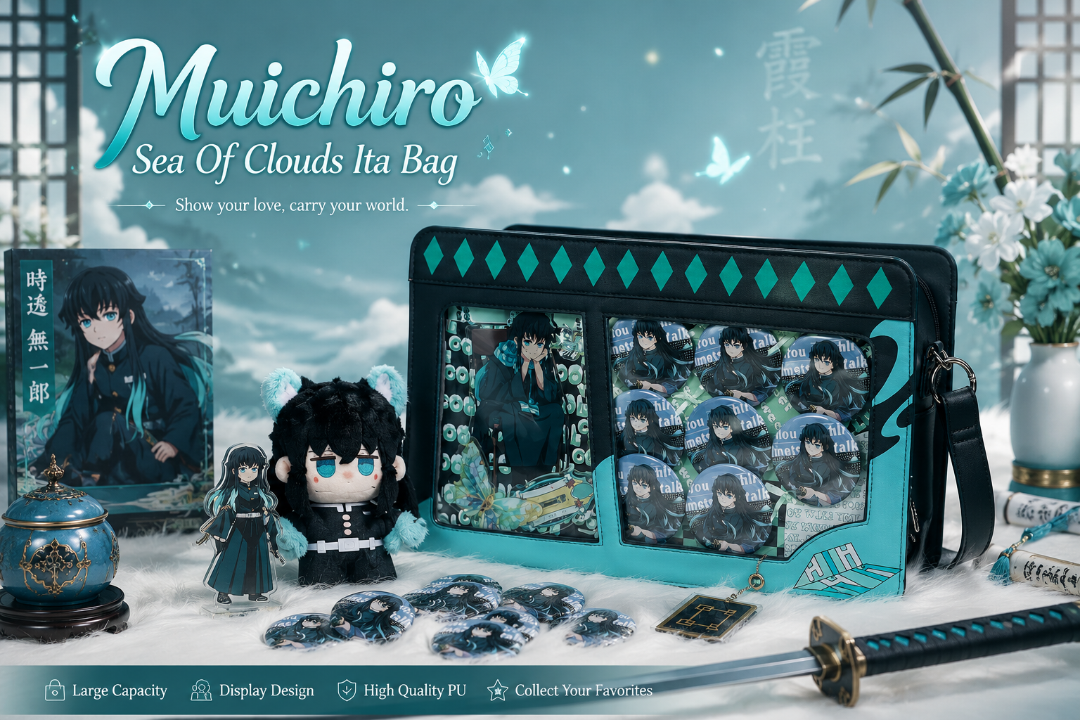Mist, Clouds, and Memories: Unleash Your Fandom with the Muichiro Sea of Clouds Ita Bag
