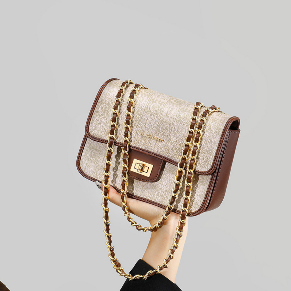 Kabaqoo German Women's Crossbody Bag, New Luxury Style, Fashionable and Versatile, High-End Chanel-Inspired Shoulder Chain Bag