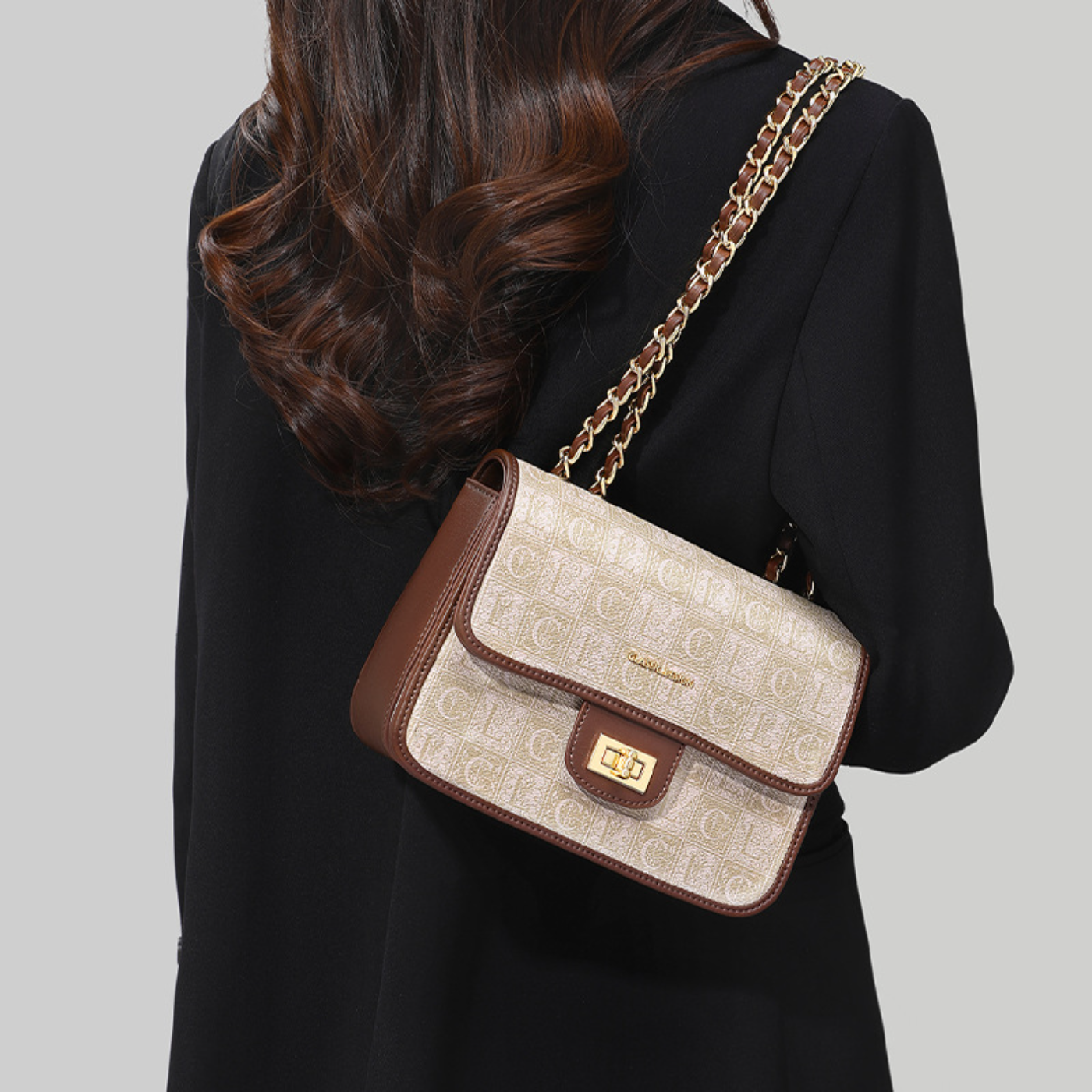 Kabaqoo German Women's Crossbody Bag, New Luxury Style, Fashionable and Versatile, High-End Chanel-Inspired Shoulder Chain Bag