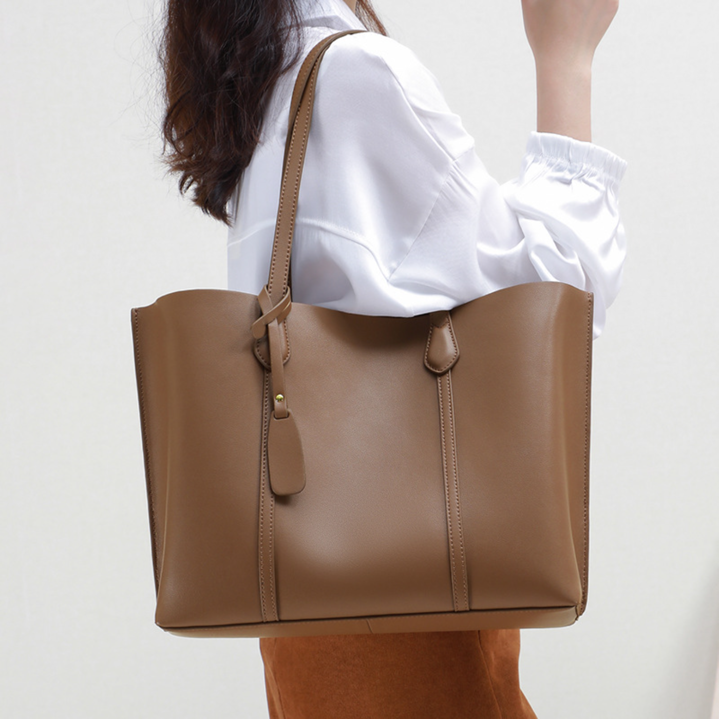 Kabaqoo German Women's Genuine Leather Tote Bag, High-Quality Trendy Fashion New Style, Premium Shoulder Bag, Perfect Gift