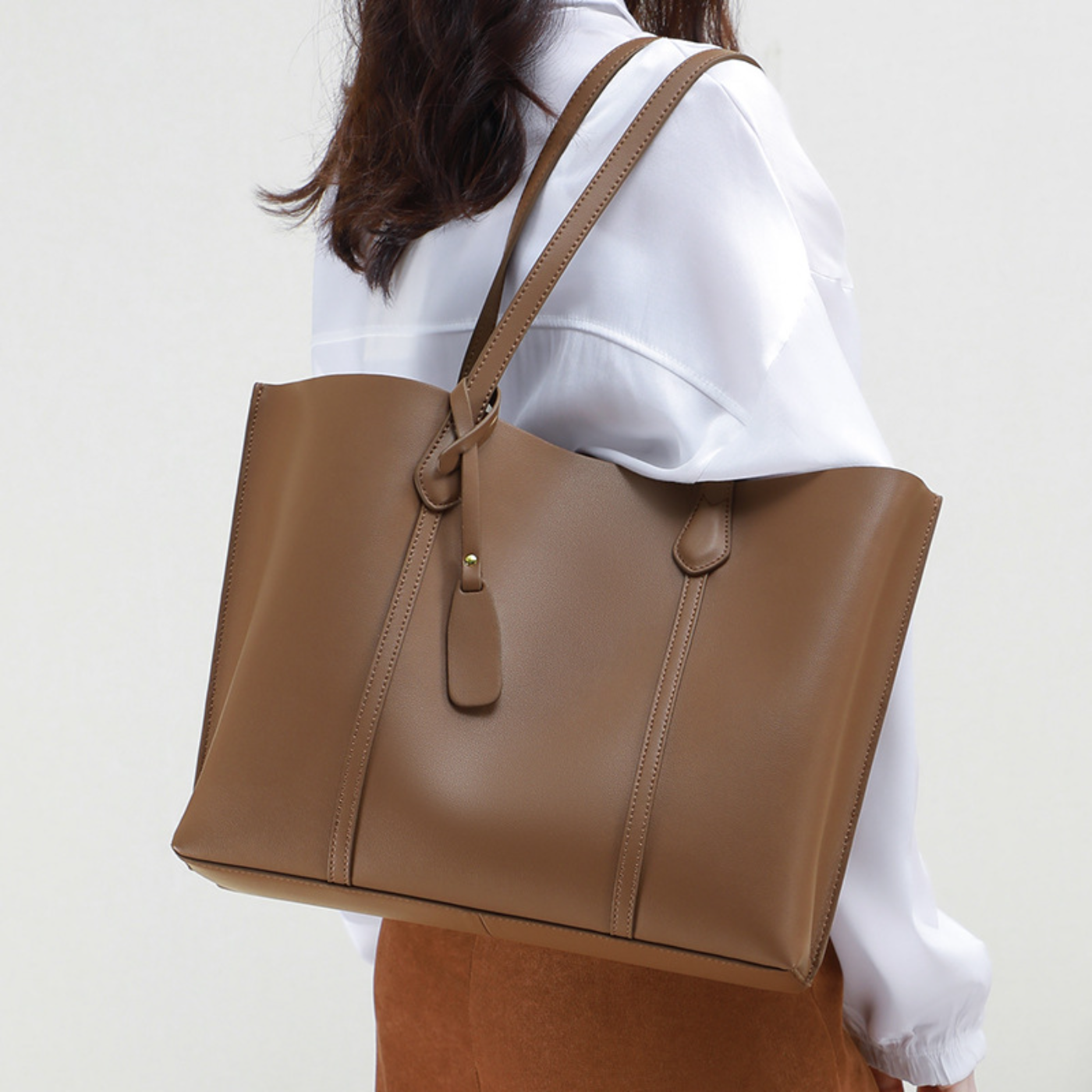 Kabaqoo German Women's Genuine Leather Tote Bag, High-Quality Trendy Fashion New Style, Premium Shoulder Bag, Perfect Gift