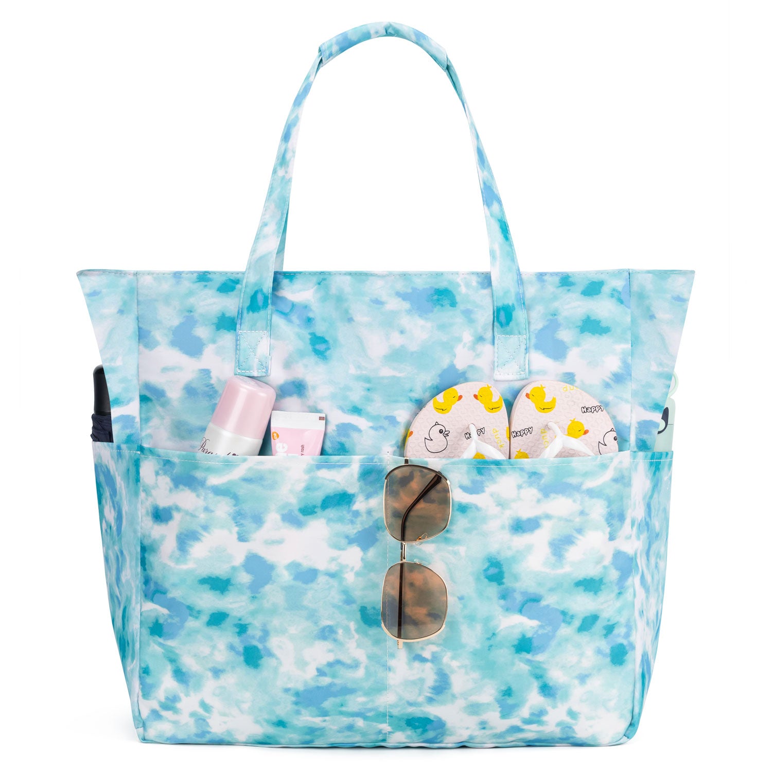 Extra Large Beach Bag Waterproof with Zipper & Wet Compartment