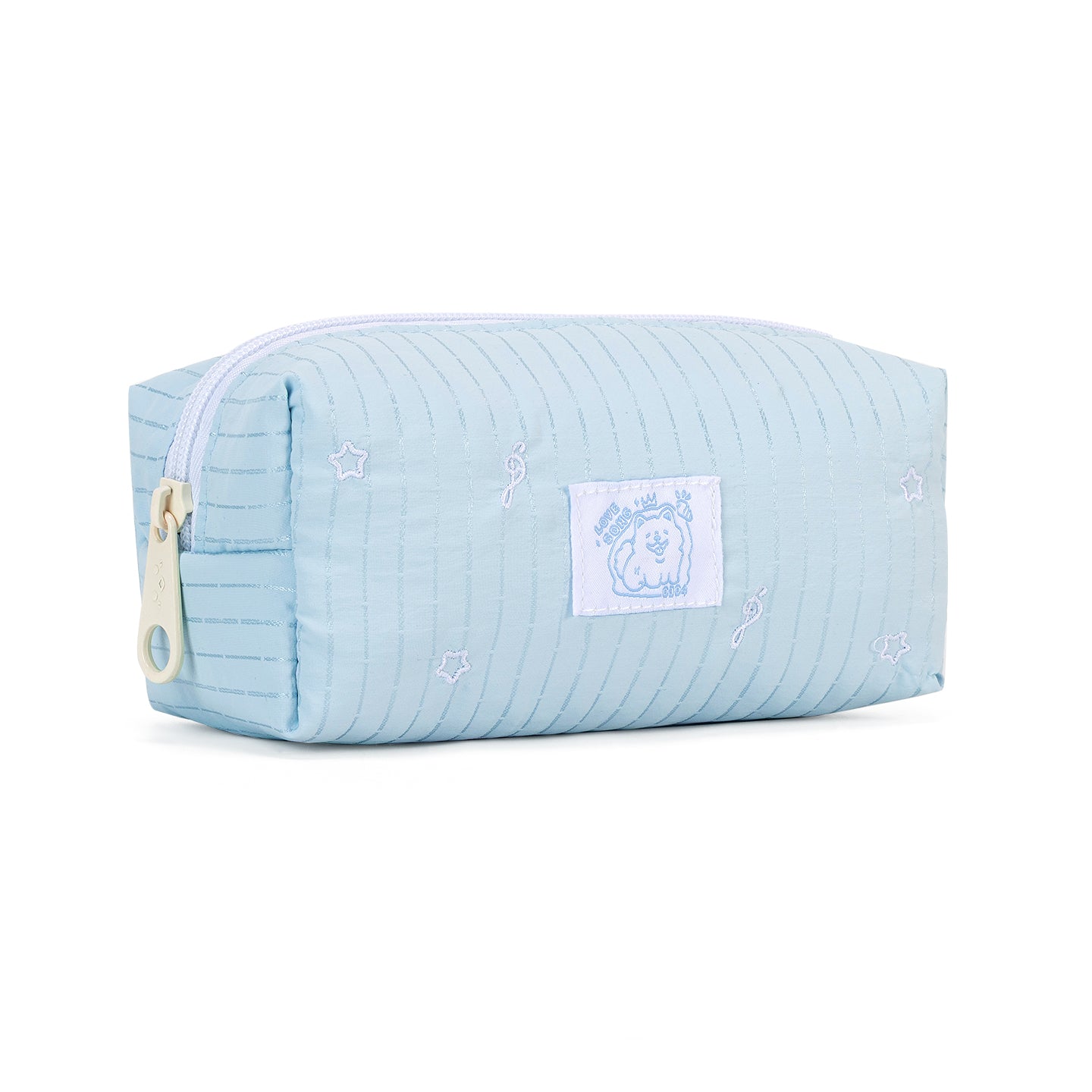 Little Conch Happy Puppy Pencil Case Light Blue