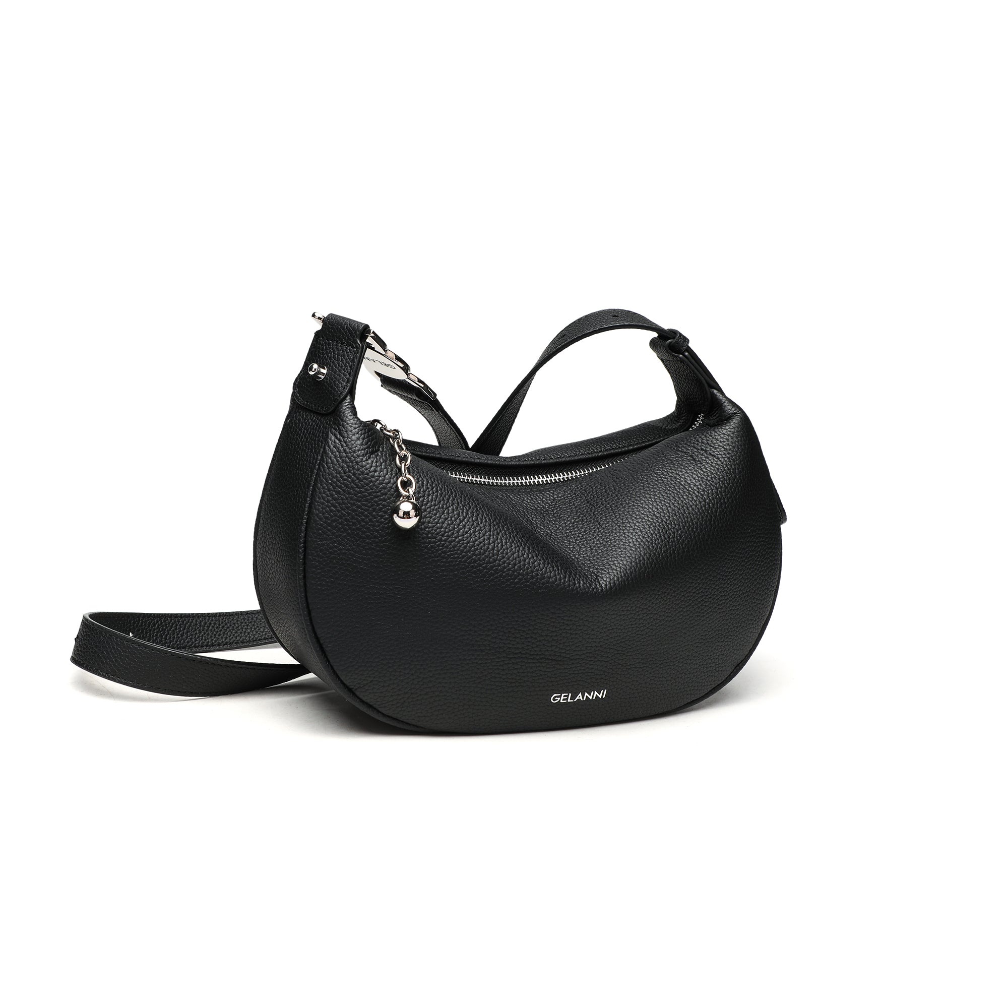 Haute Couture Leather Crescent Bag