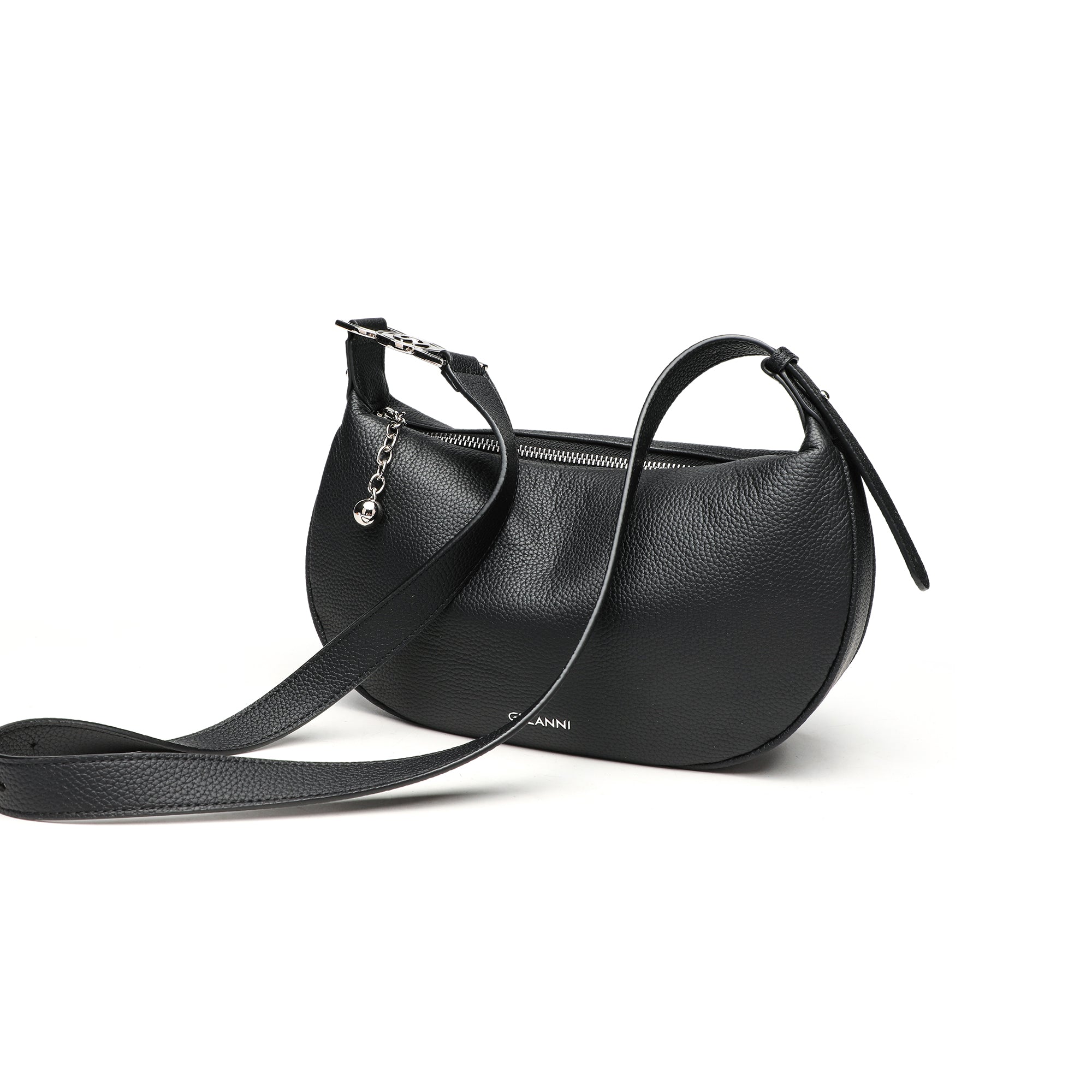 Haute Couture Leather Crescent Bag