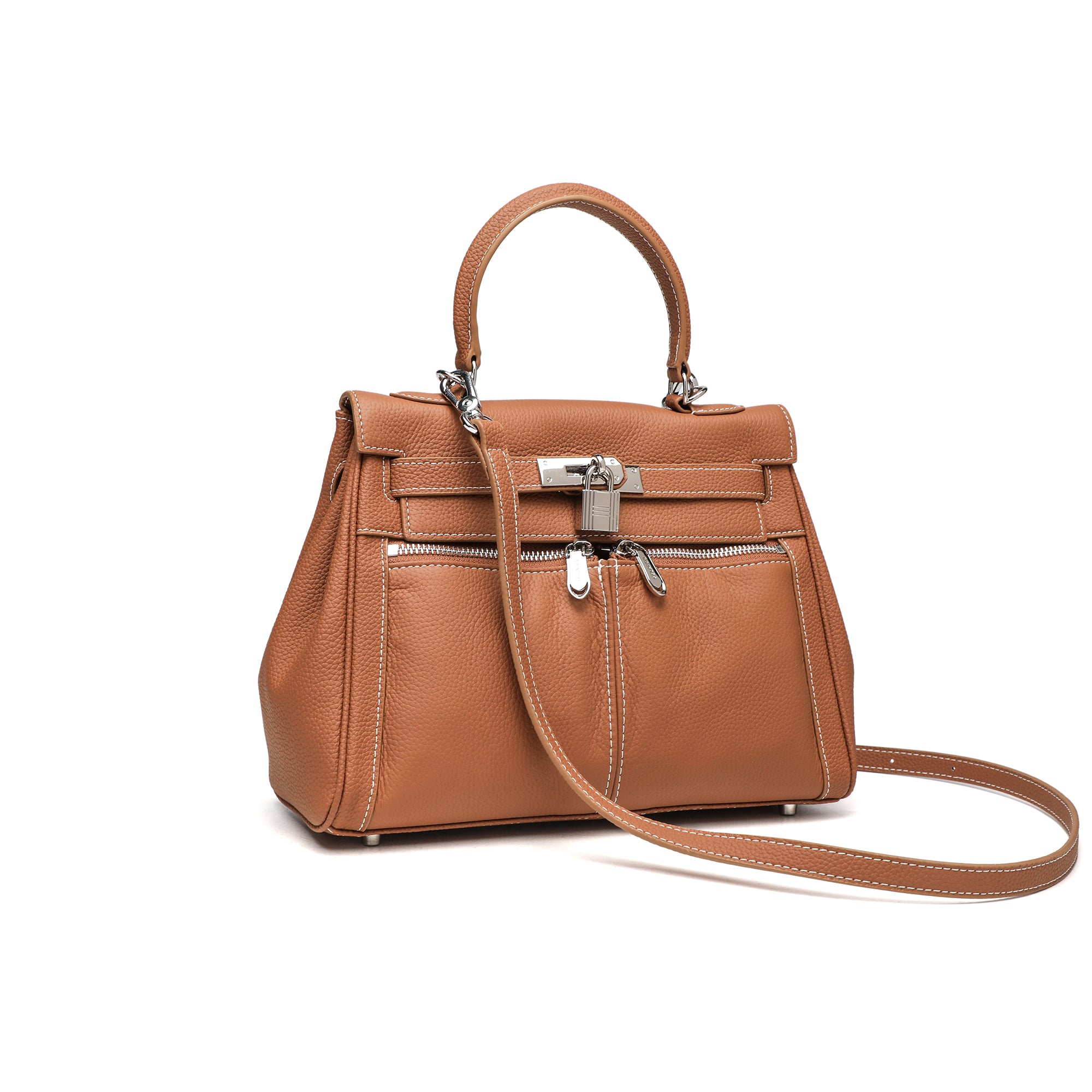 Leather Front-Page Lock Kaixin Bag