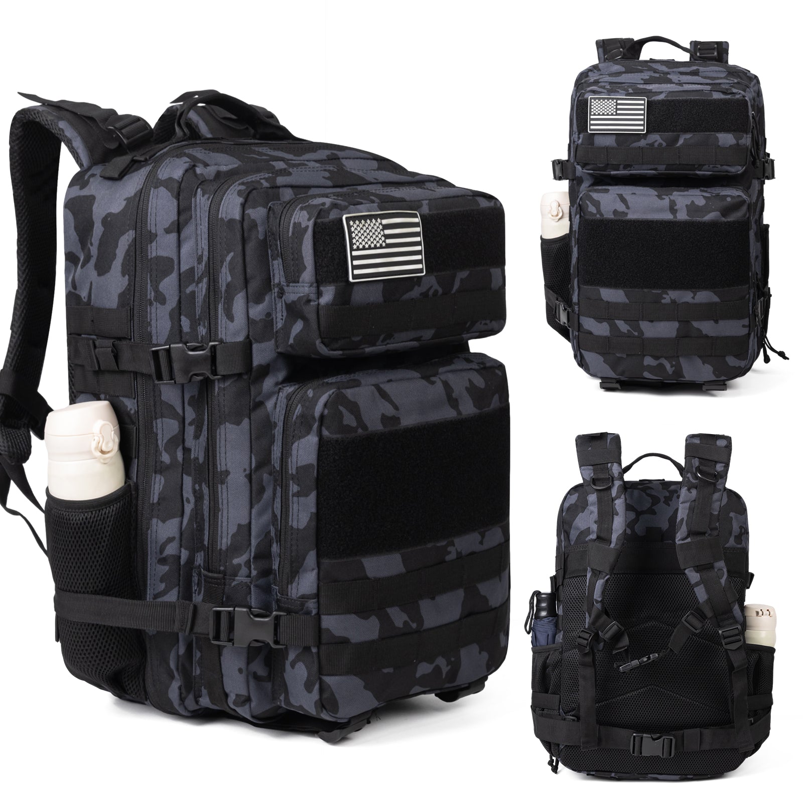 Large Military Tactical Backpack Travel Waterproof