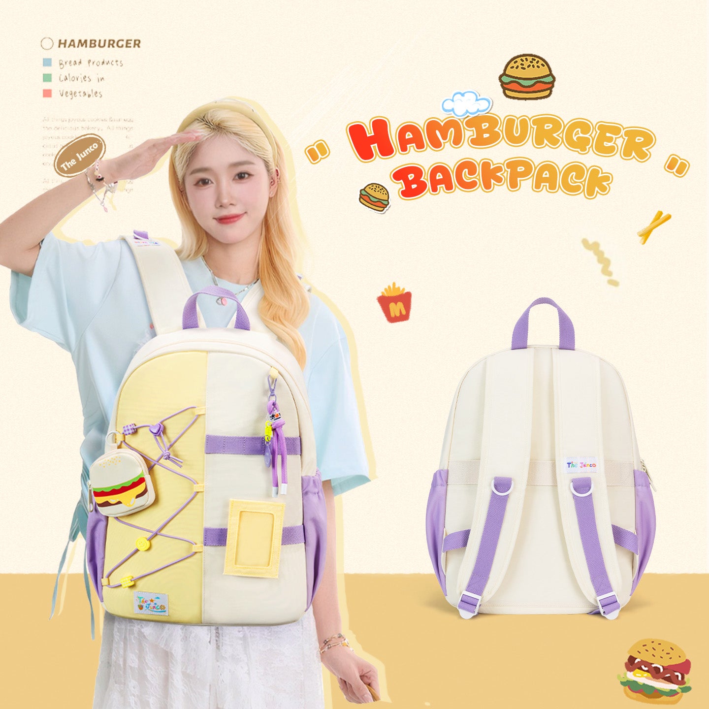 Hamburger Backpack Ita Bag