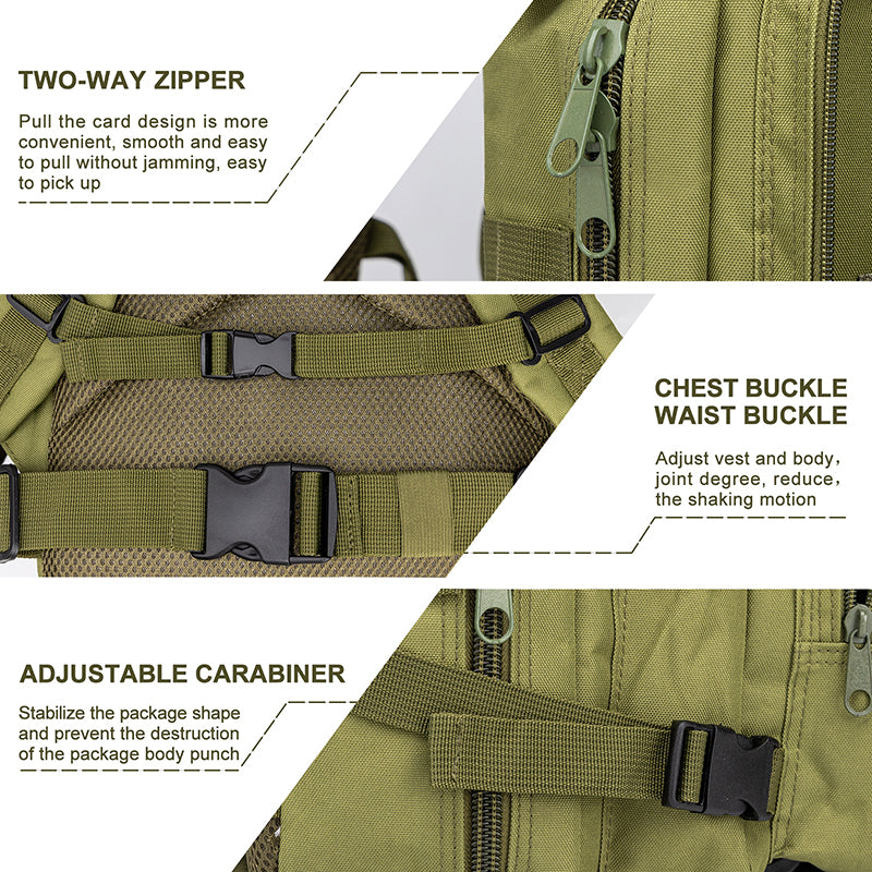 Large Military Tactical Backpack Travel Waterproof