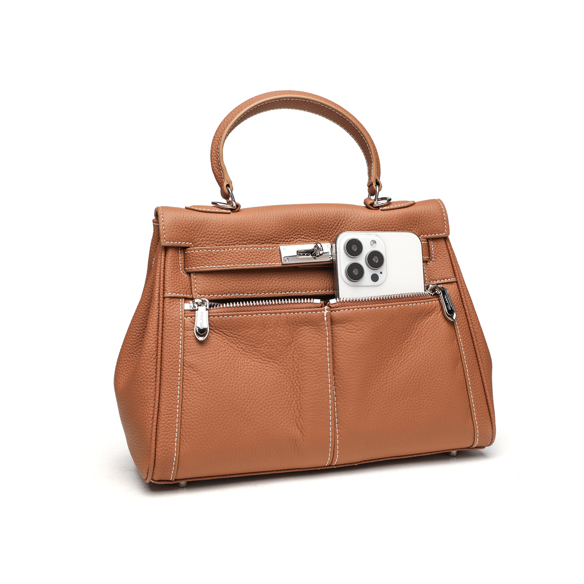 Leather Front-Page Lock Kaixin Bag