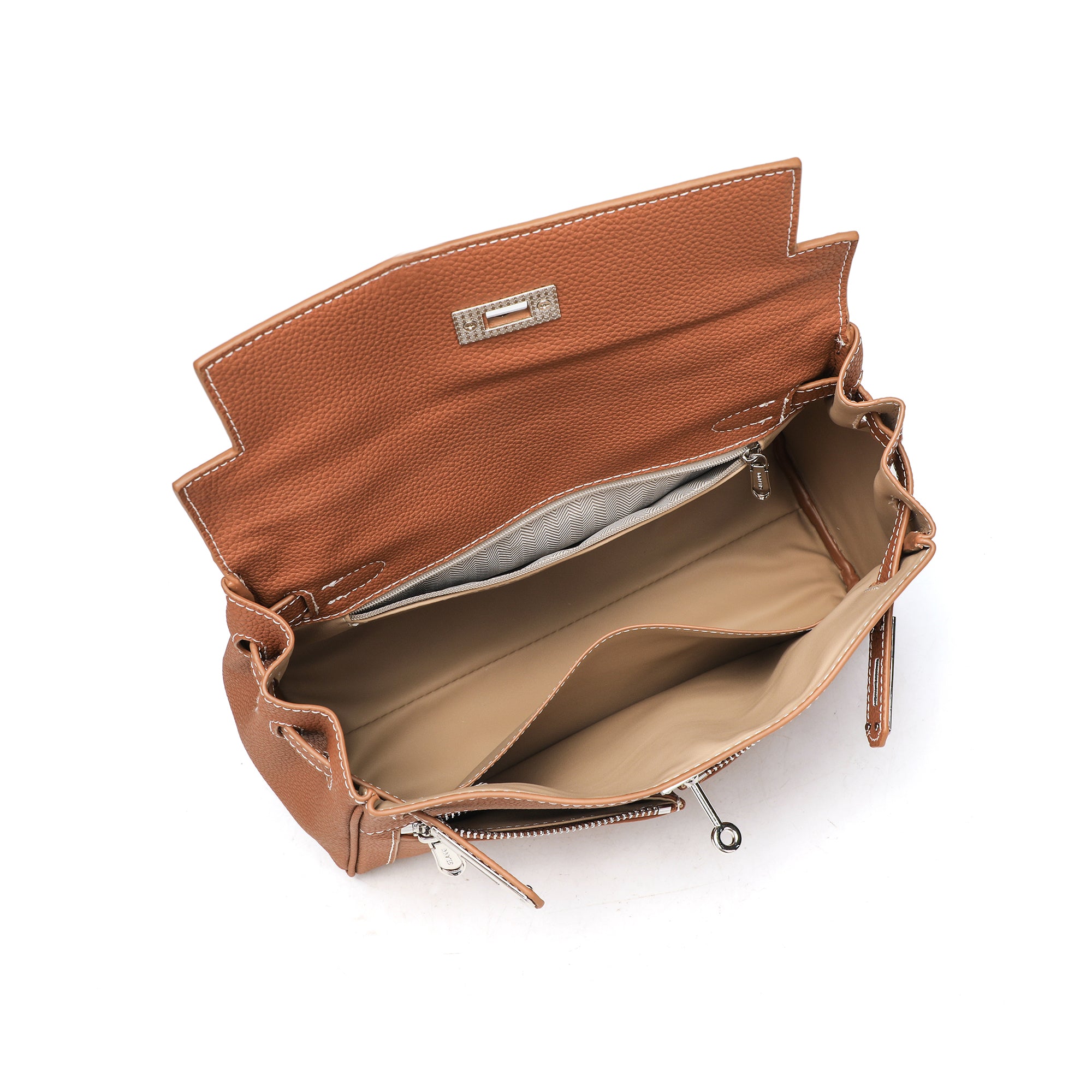 Leather Front-Page Lock Kaixin Bag