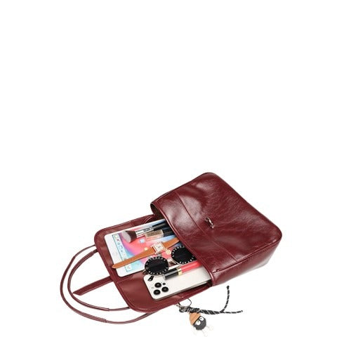 Small Fashionable Commuter Leather Square Bag