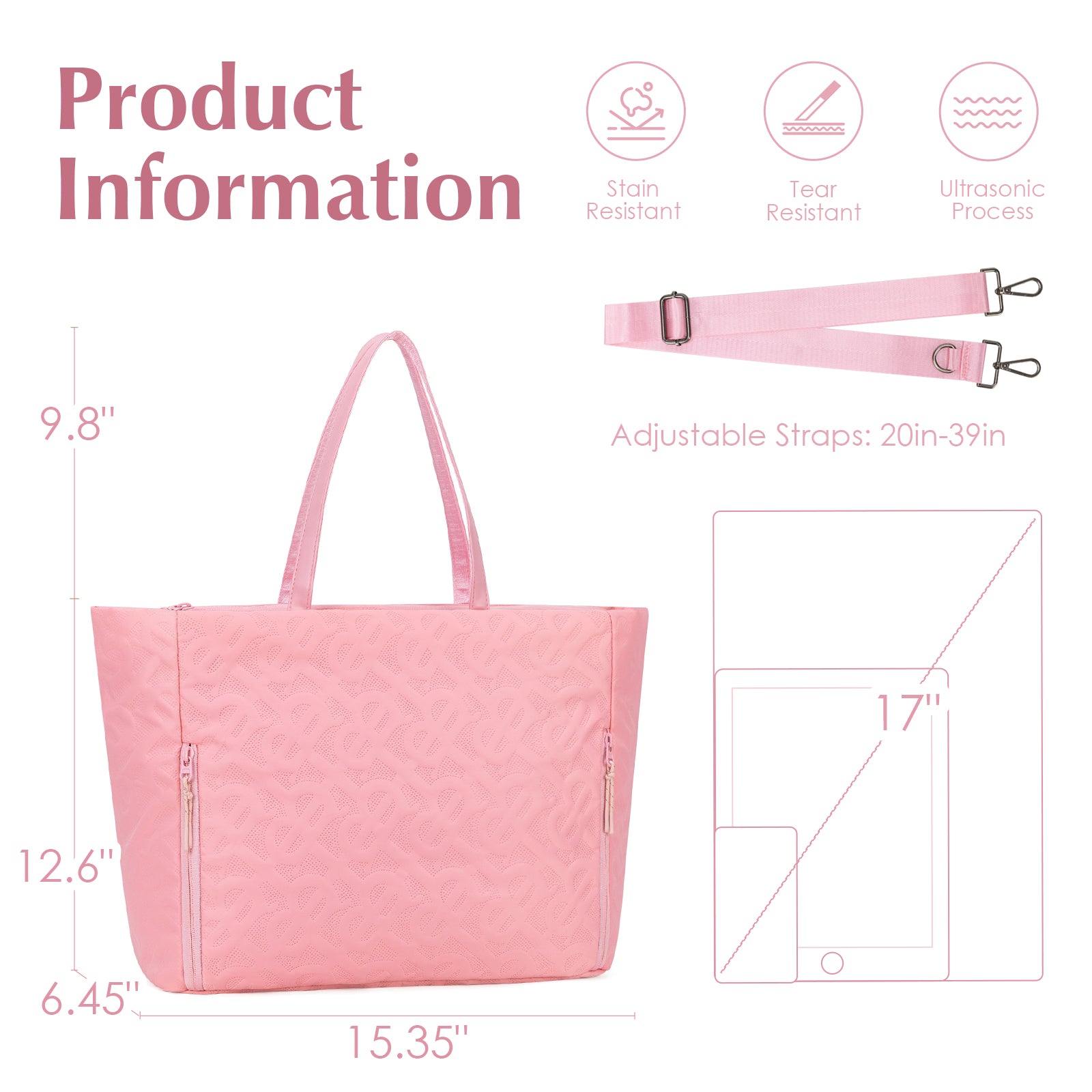 Tote Bag for Women Waterproof Shoulder Bag for Business Office Briefcase