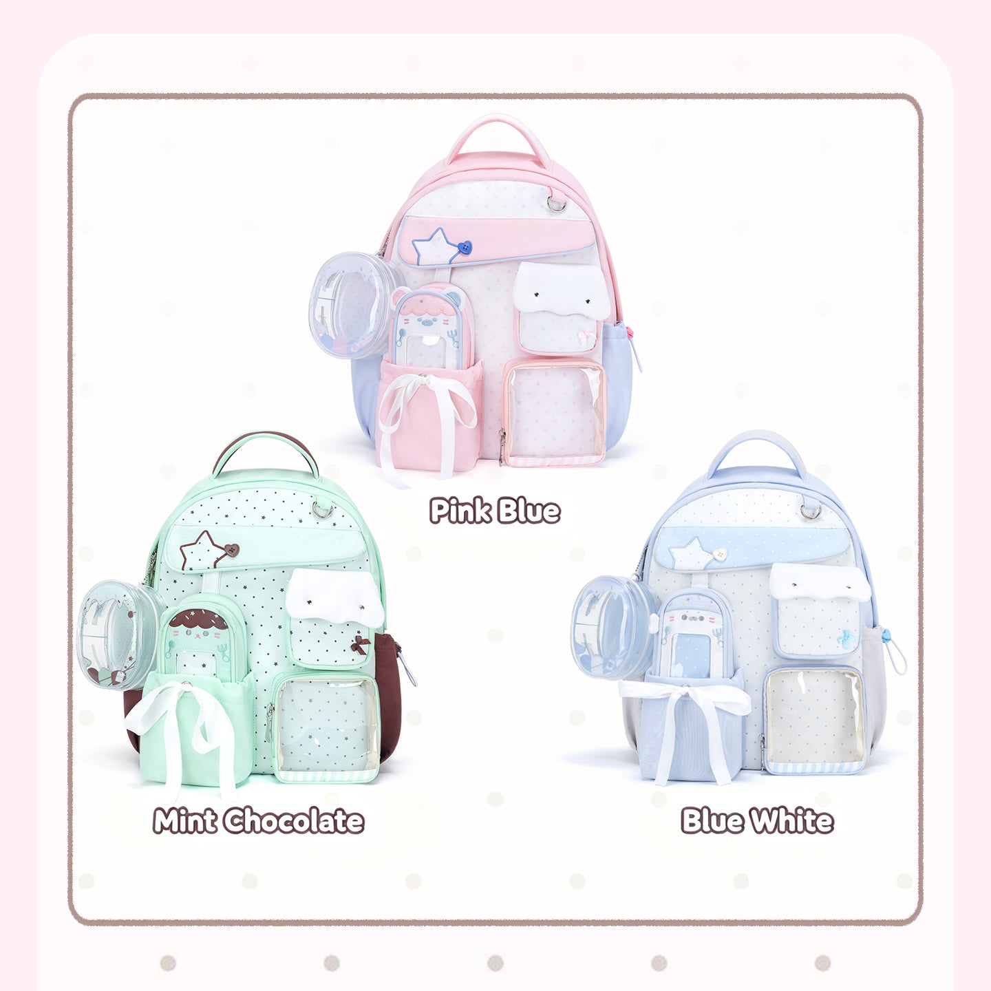 Sugar Pop Multi-Pocket Ita Backpack