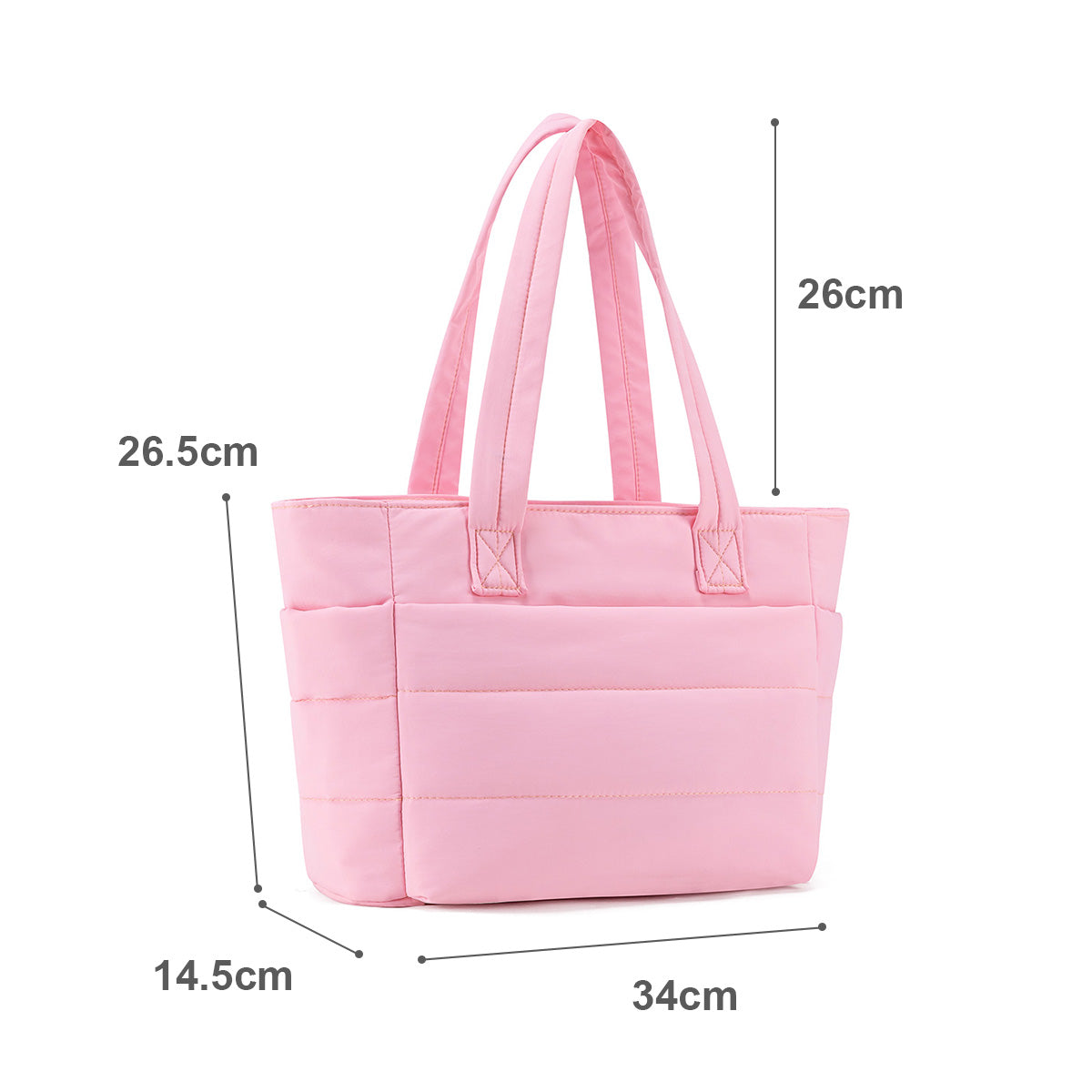 20L Puffy Tote Bag with 15.6" Laptop Compartment