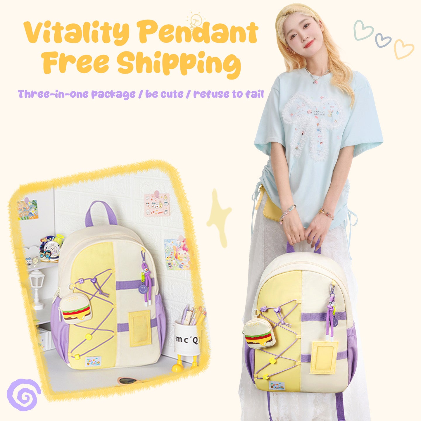 Hamburger Backpack Ita Bag