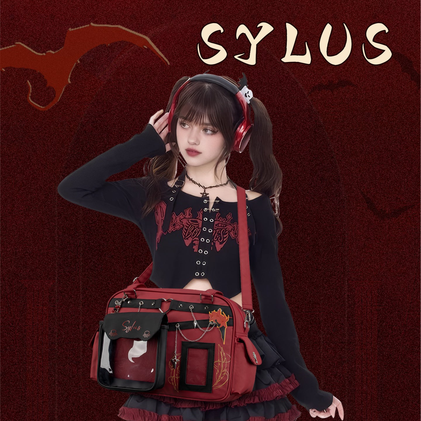 【QinChe Sylus】Halloween Tote Pain Bag Cross-body Shoulder Bag