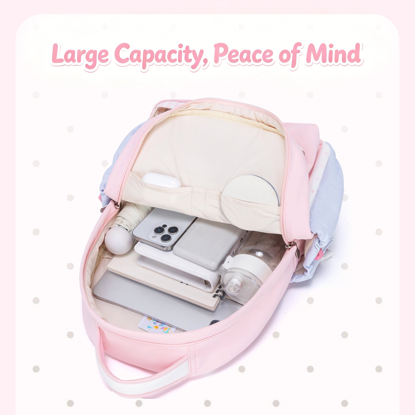 Sugar Pop Multi-Pocket Ita Backpack
