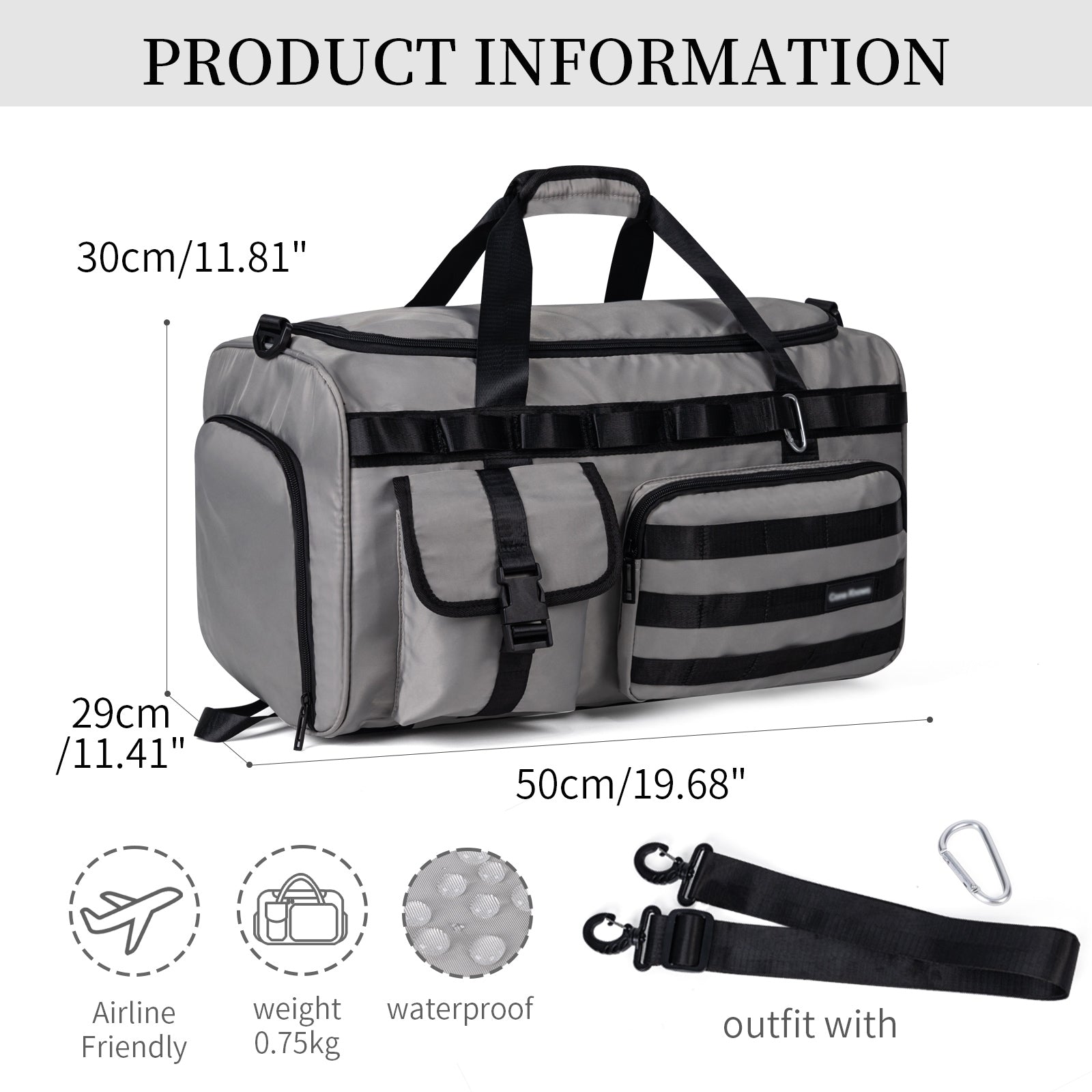 Large Capacity Weekend Travel Bag Handbag Backpack