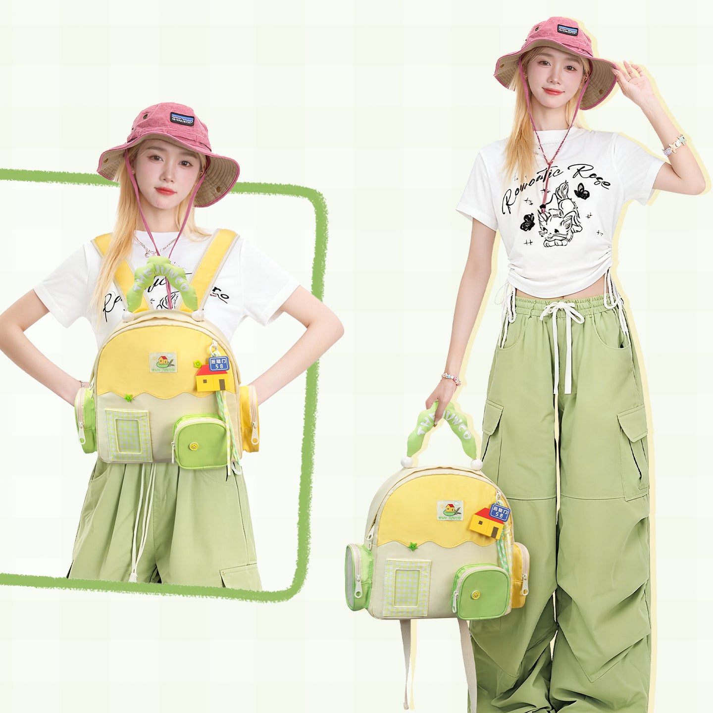 Qinhe Cute Green Ita Bag