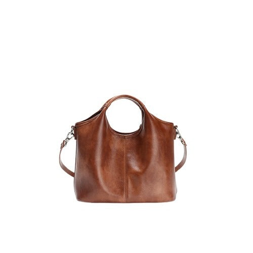 Vintage Leather Smudged Galaxy Shoulder Bag