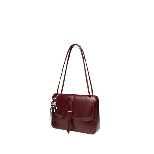 Small Fashionable Commuter Leather Square Bag