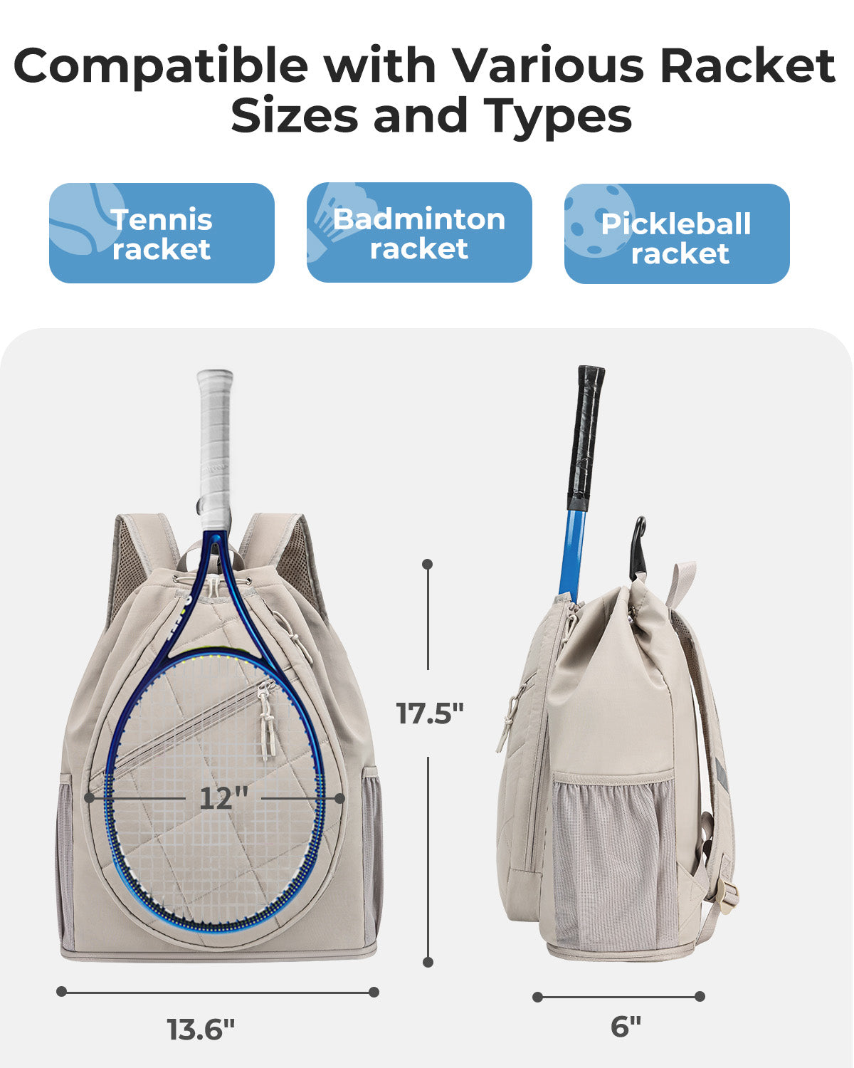 Drawstring Tennis Bag