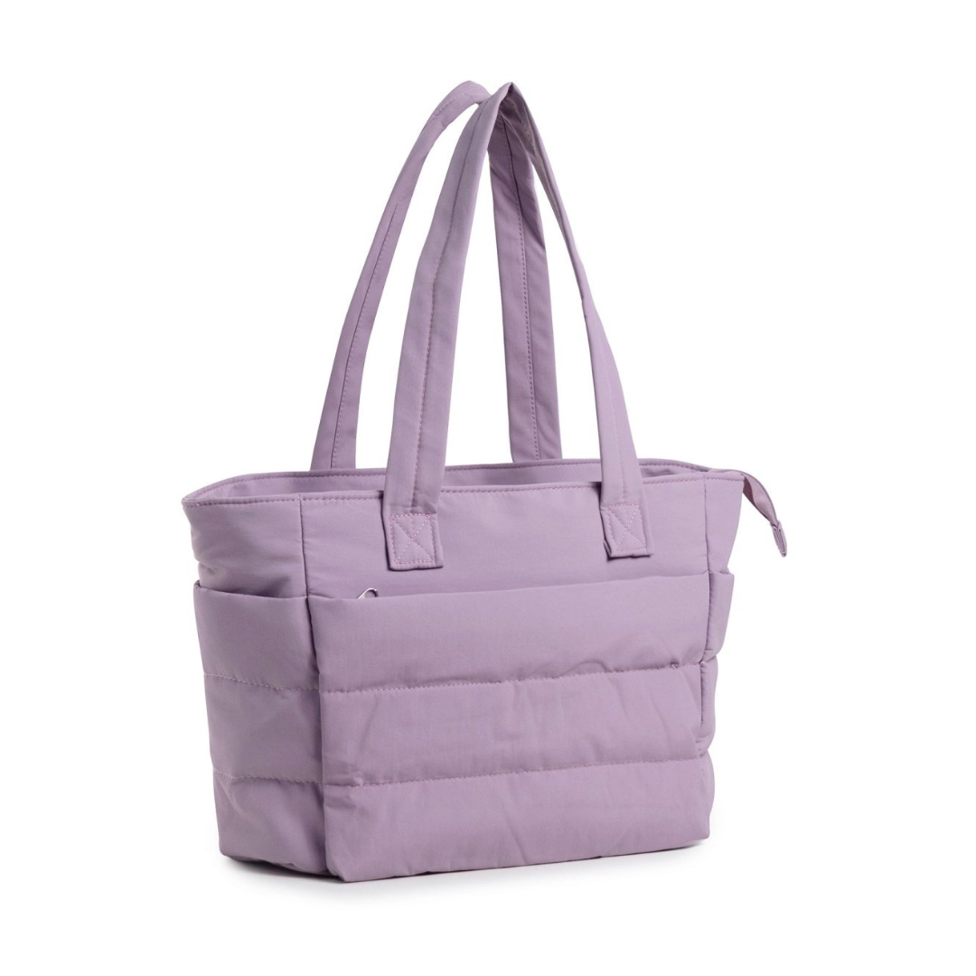puffer tote bag lululemon BAGSMART 20L Puffy Tote Bag with 15.6" Laptop Compartment, 20L / Pinkish Purple