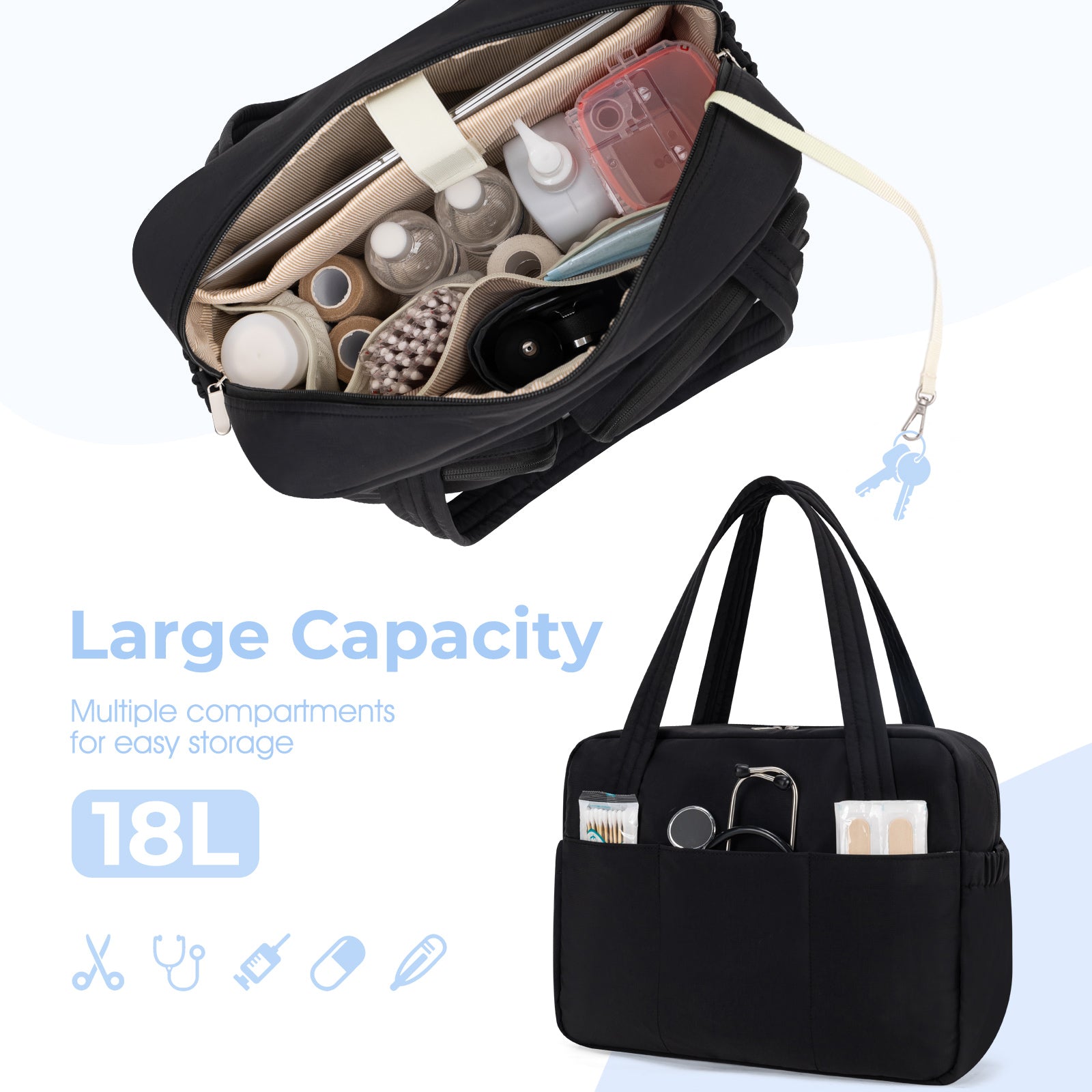 Tote Bag for Women with Laptop Compartment Office,College,Nurse,travel