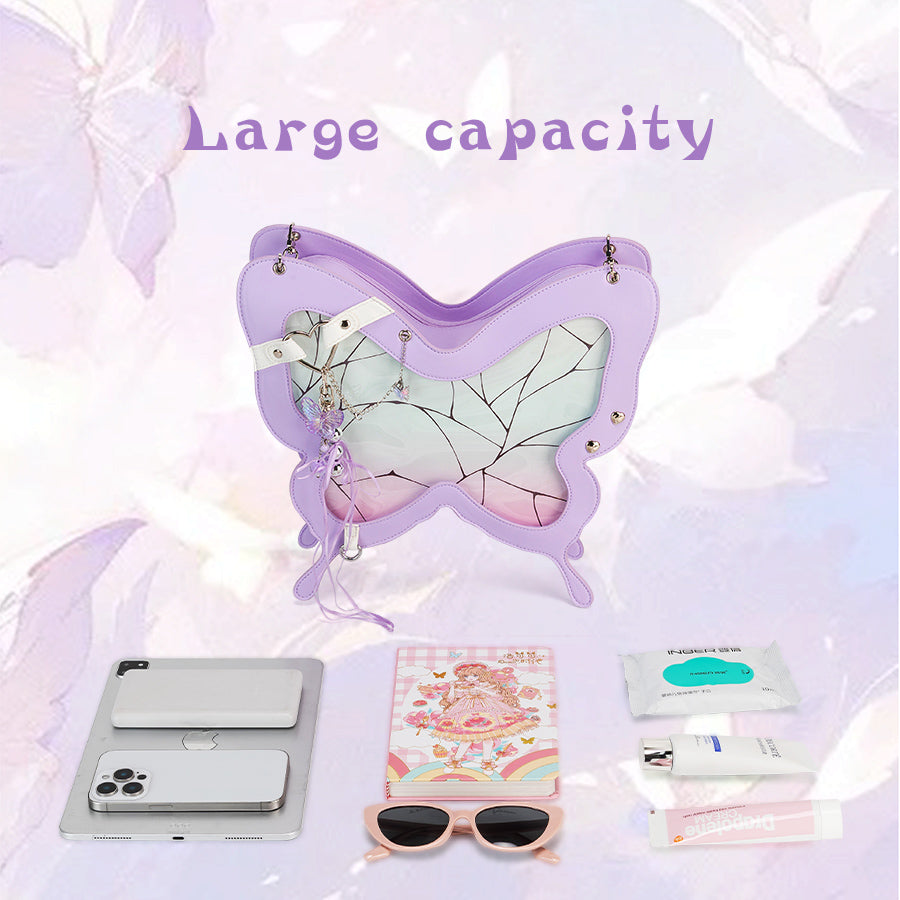 Butterfly-shaped ita bag detail view for collectors