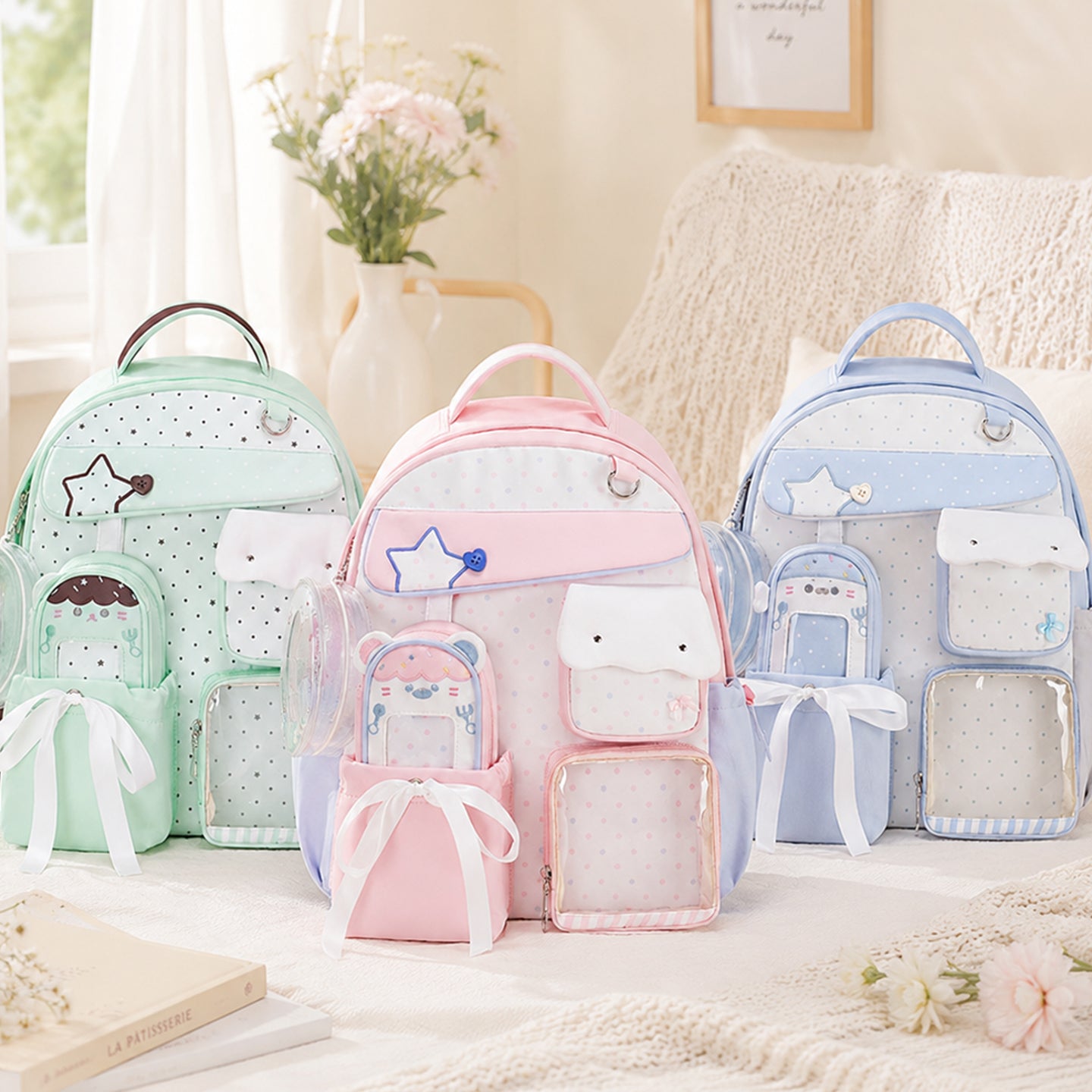 Sugar Pop Multi-Pocket Ita Backpack
