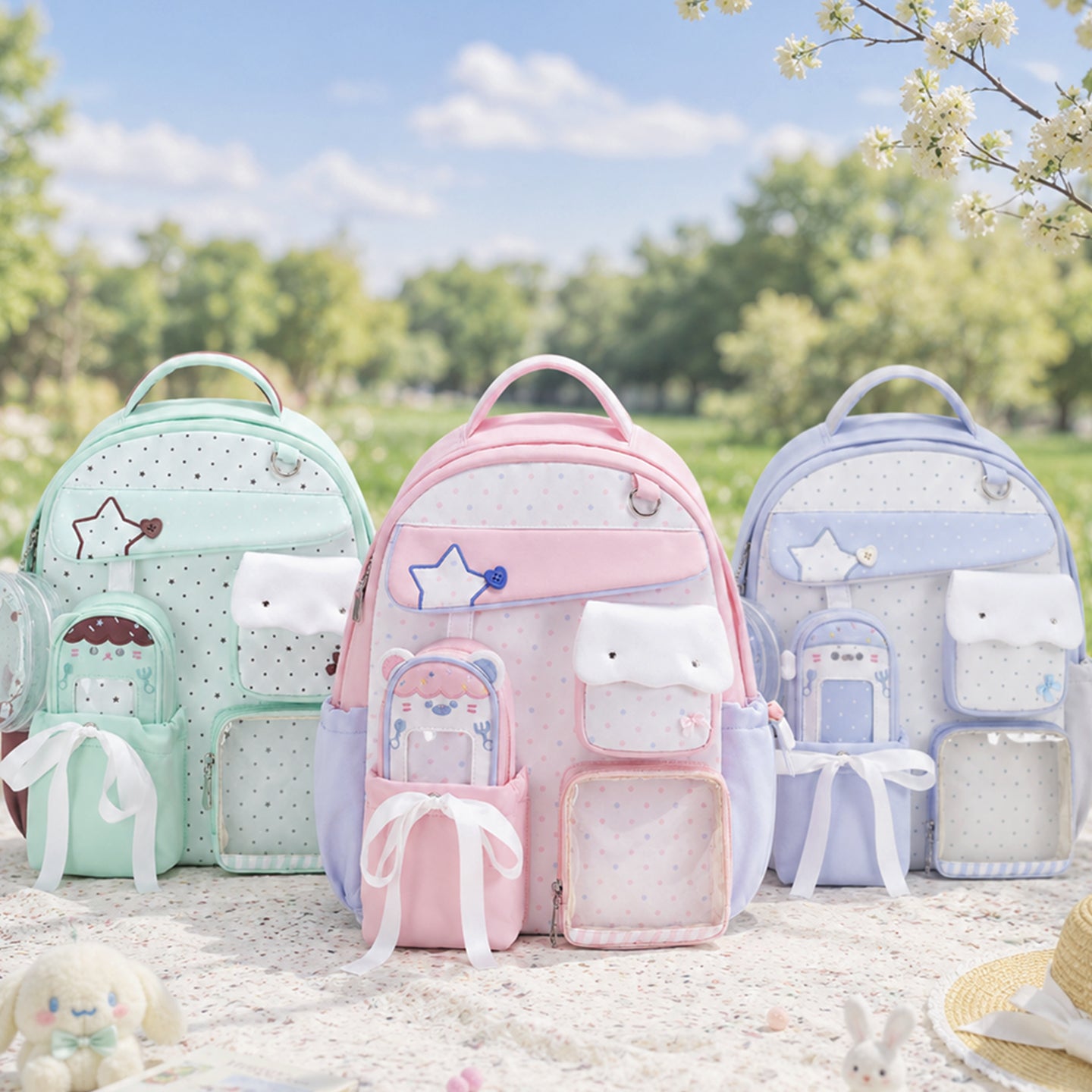 Sugar Pop Multi-Pocket Ita Backpack