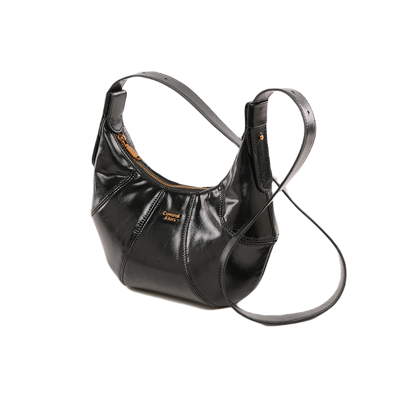 Leather Trendy Crescent Moon Shoulder Hand Bag