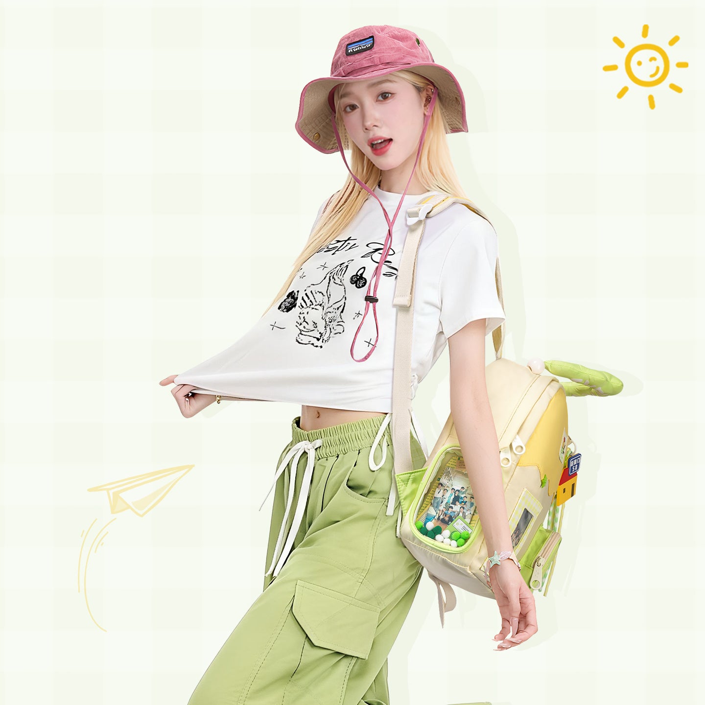 Qinhe Cute Green Ita Bag
