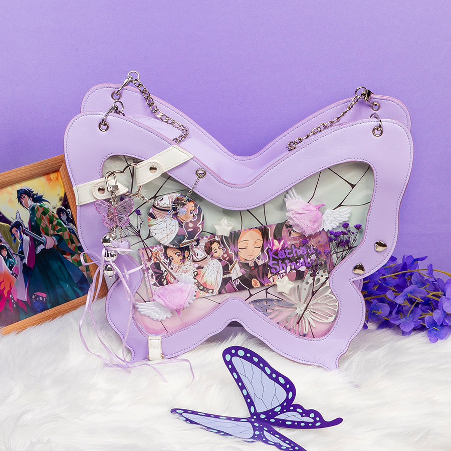 Butterfly-shaped ita bag product detail for anime fans